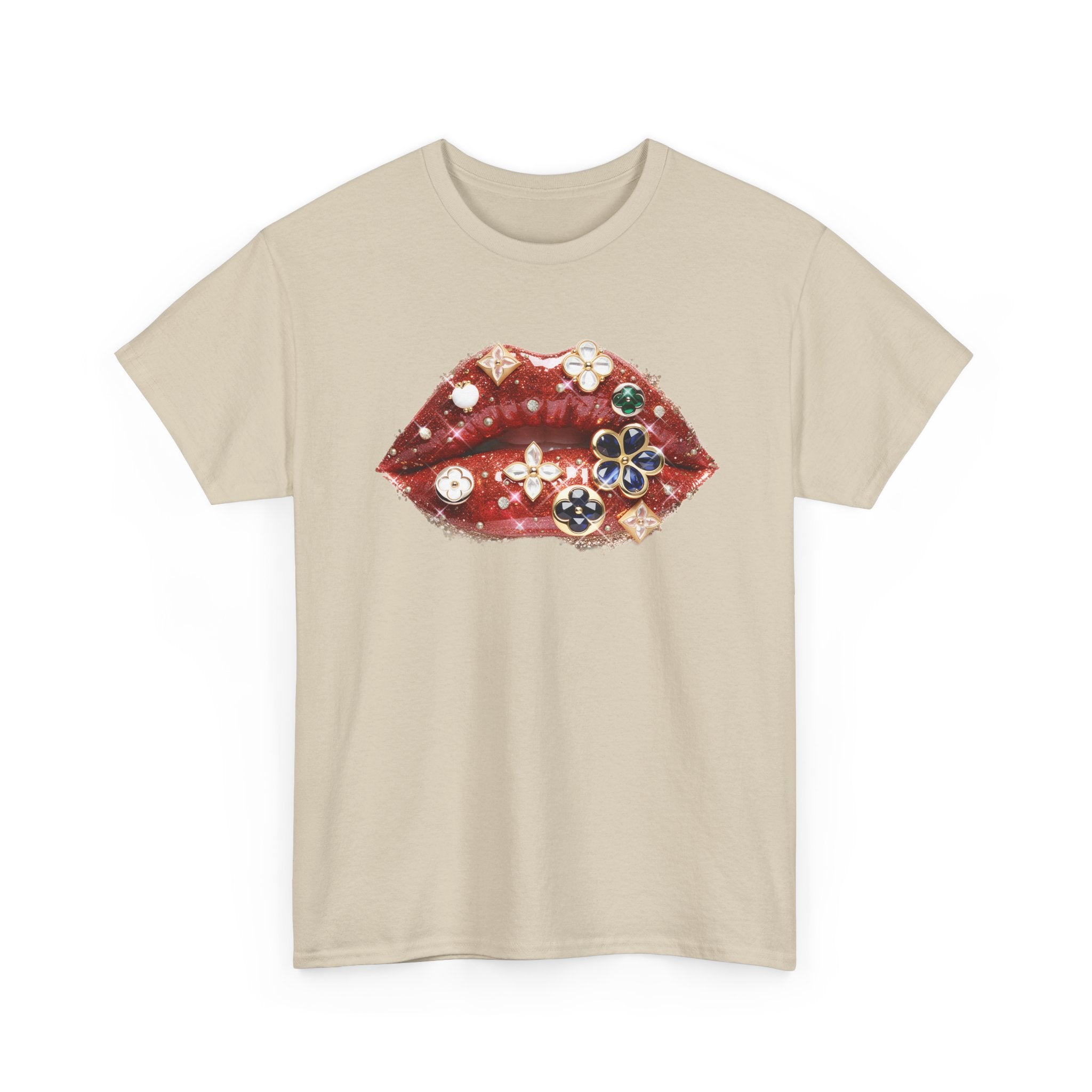 Jeweled Lip Graphic Tee - Gildan Tee