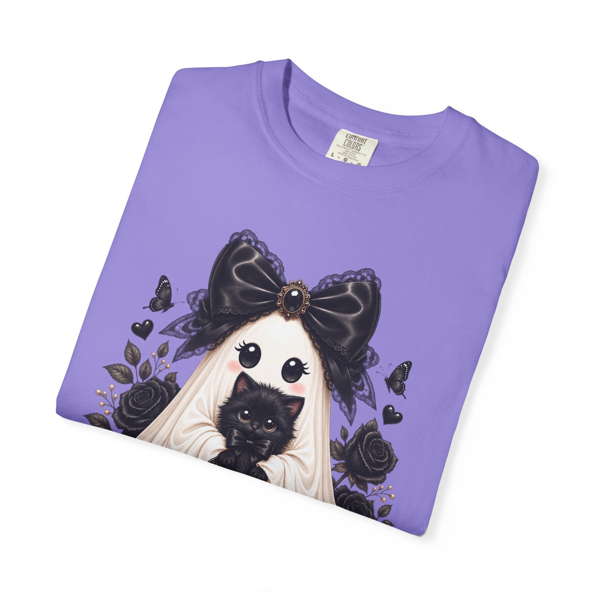 Lace Kitten Ghost Tee - Comfort Colors