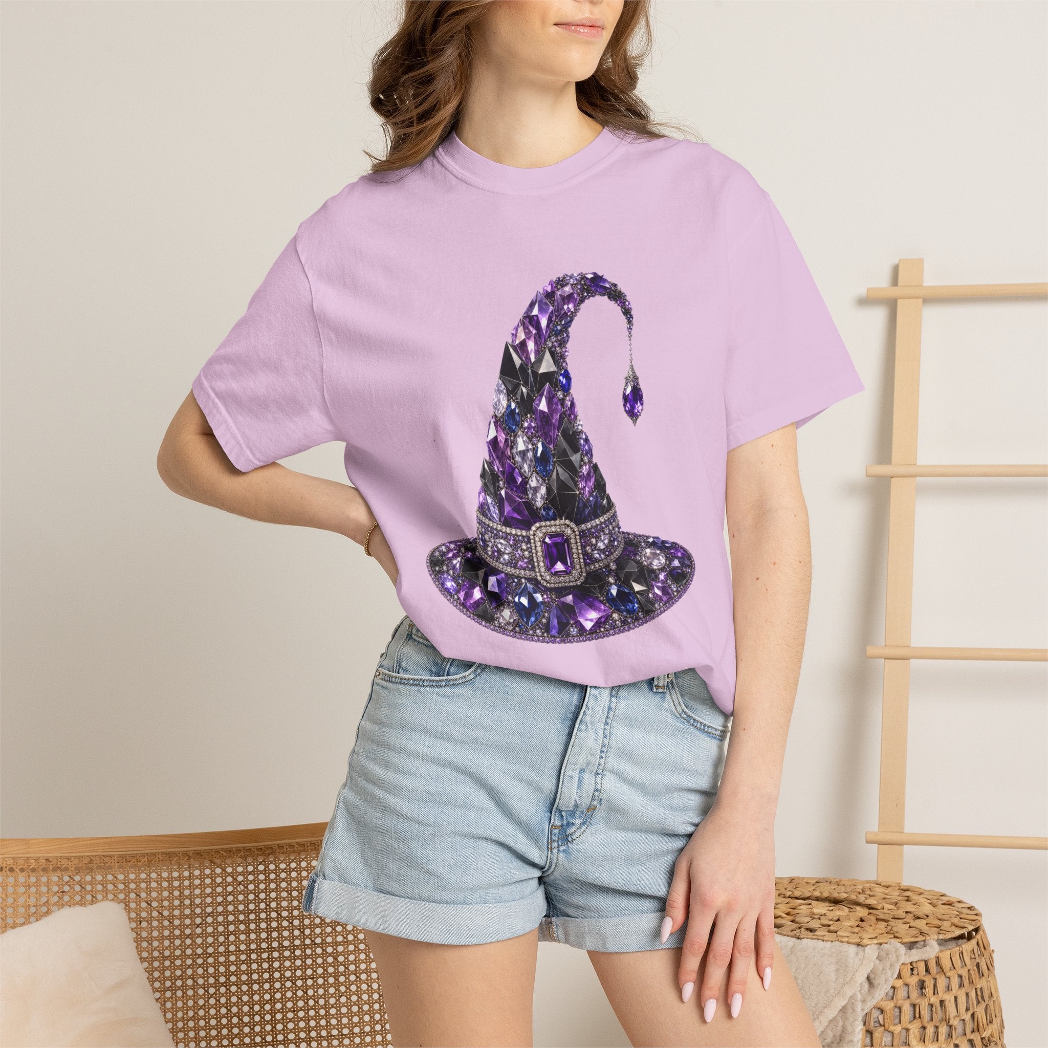 Jeweled Witches Hat Tee - Comfort Colors