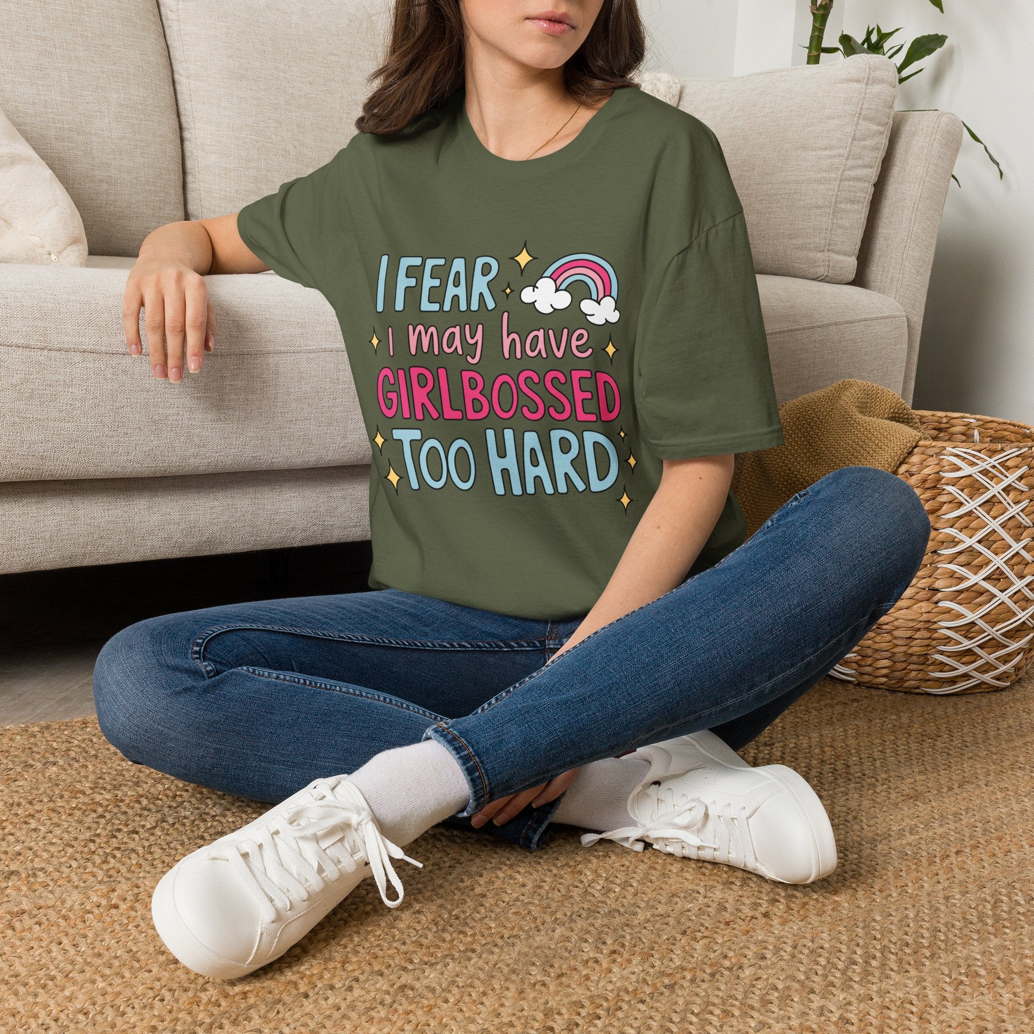 Girlbossed Too Hard Tee- Gildan