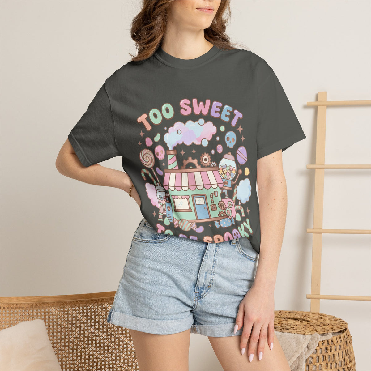 Too Sweet To Be Spooky Tee - Comfort Colors
