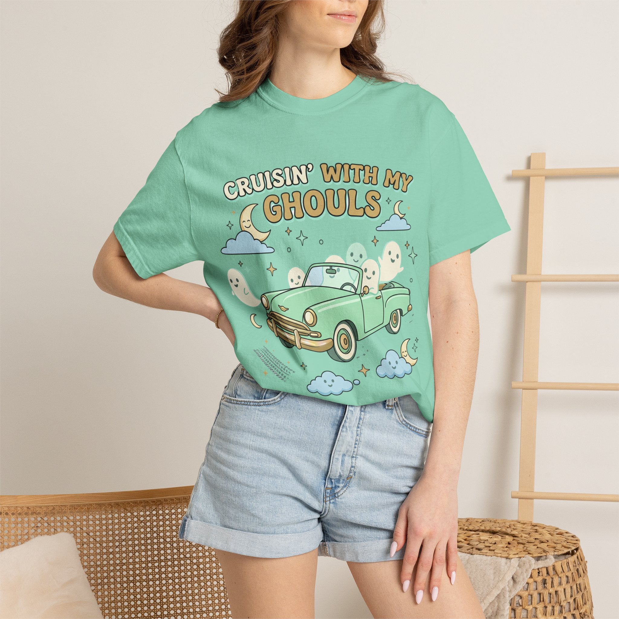 Cruisin' With My Ghouls Tee - Comfort Colors