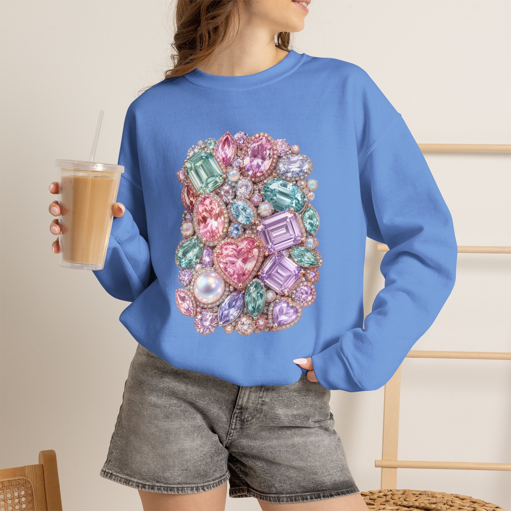 Halo Gemstone Sweatshirt - Gildan