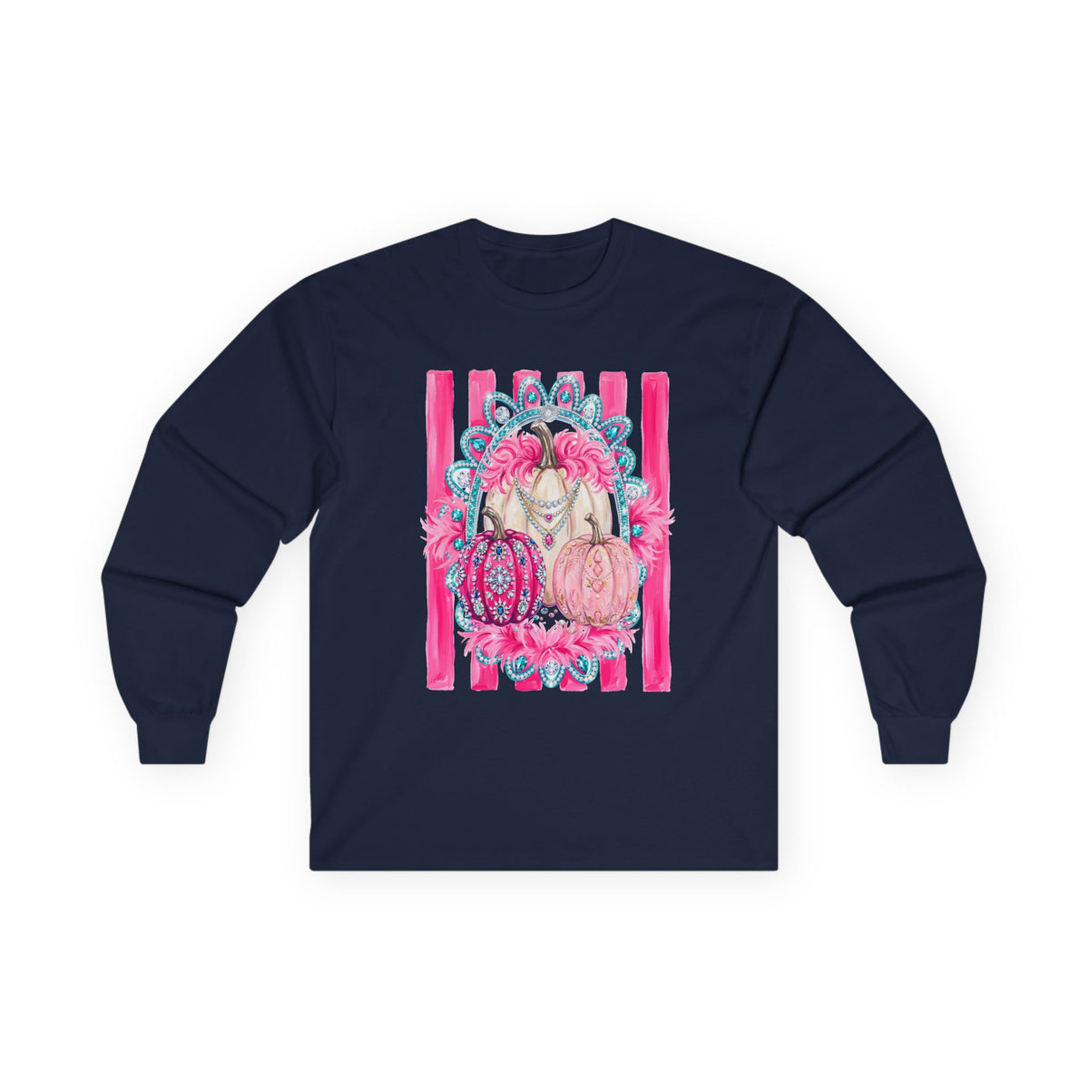 Pink Pumpkins Glam Long Sleeve - Gildan