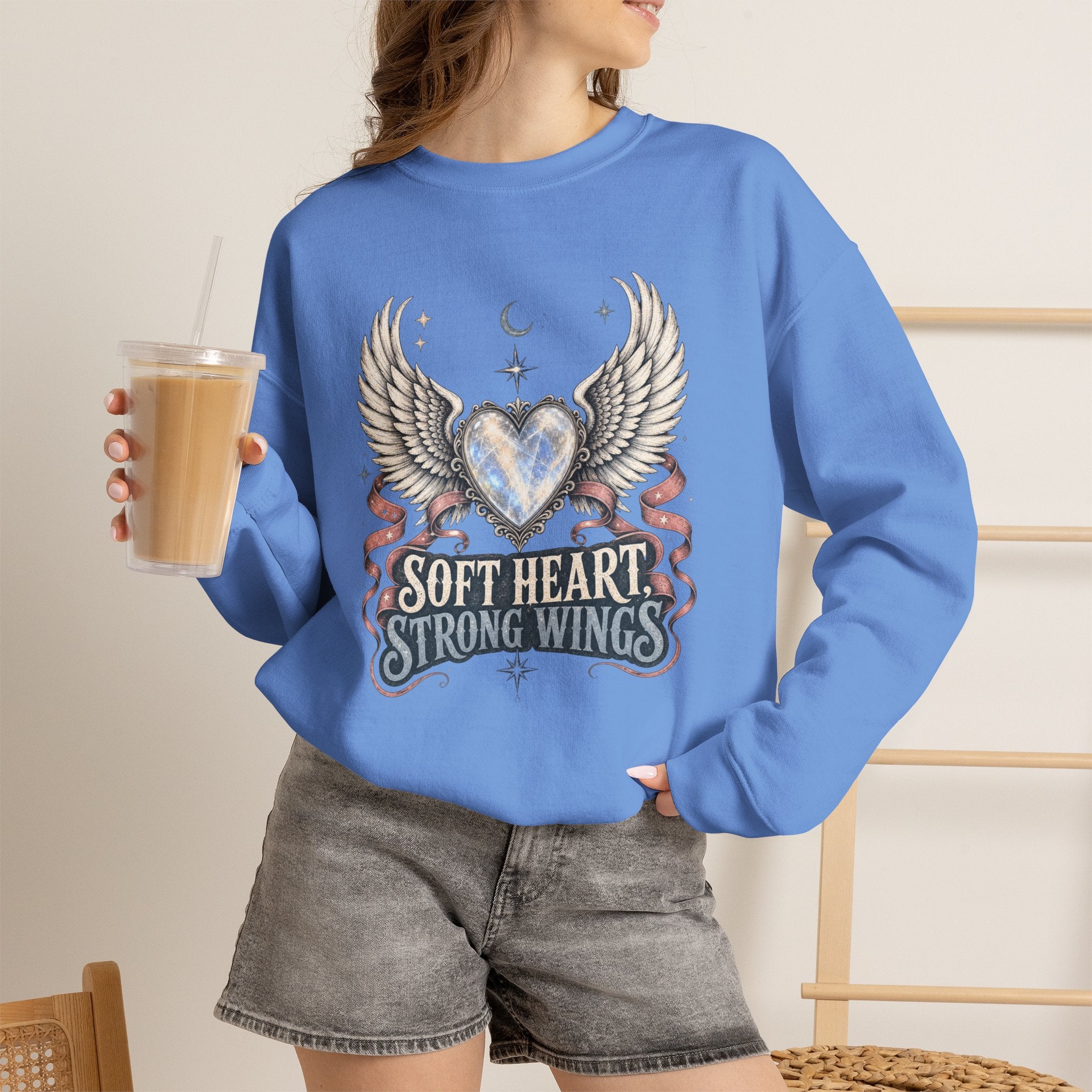 Soft Heart Strong Wings Sweatshirt - Gildan