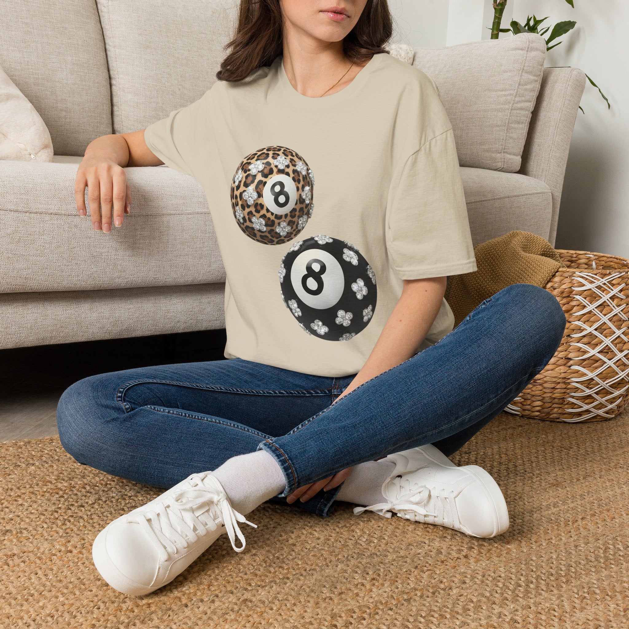 Jeweled Lucky 8 Ball Tee - Gildan