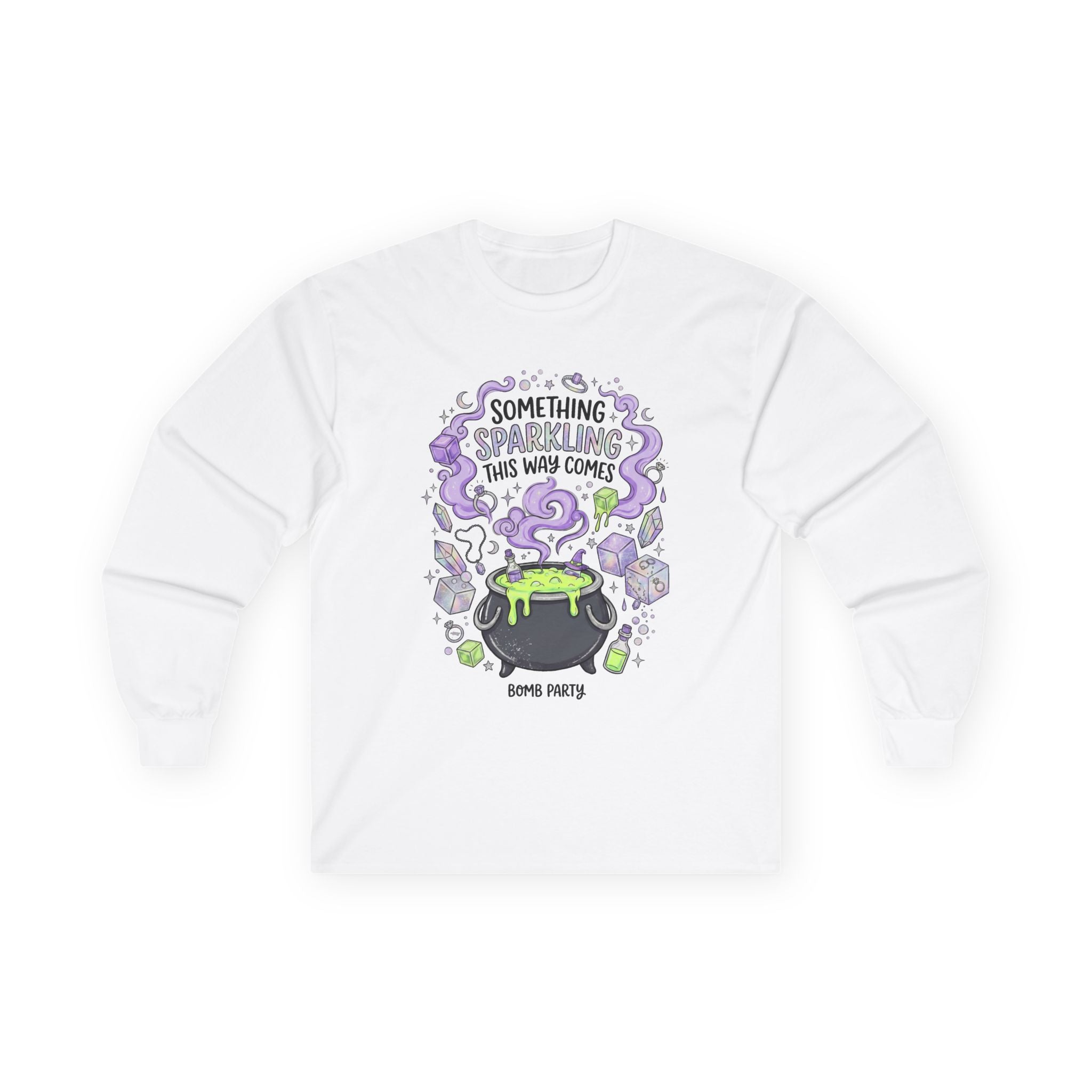 The Spooky Cauldron Long Sleeve Tee - Gildan