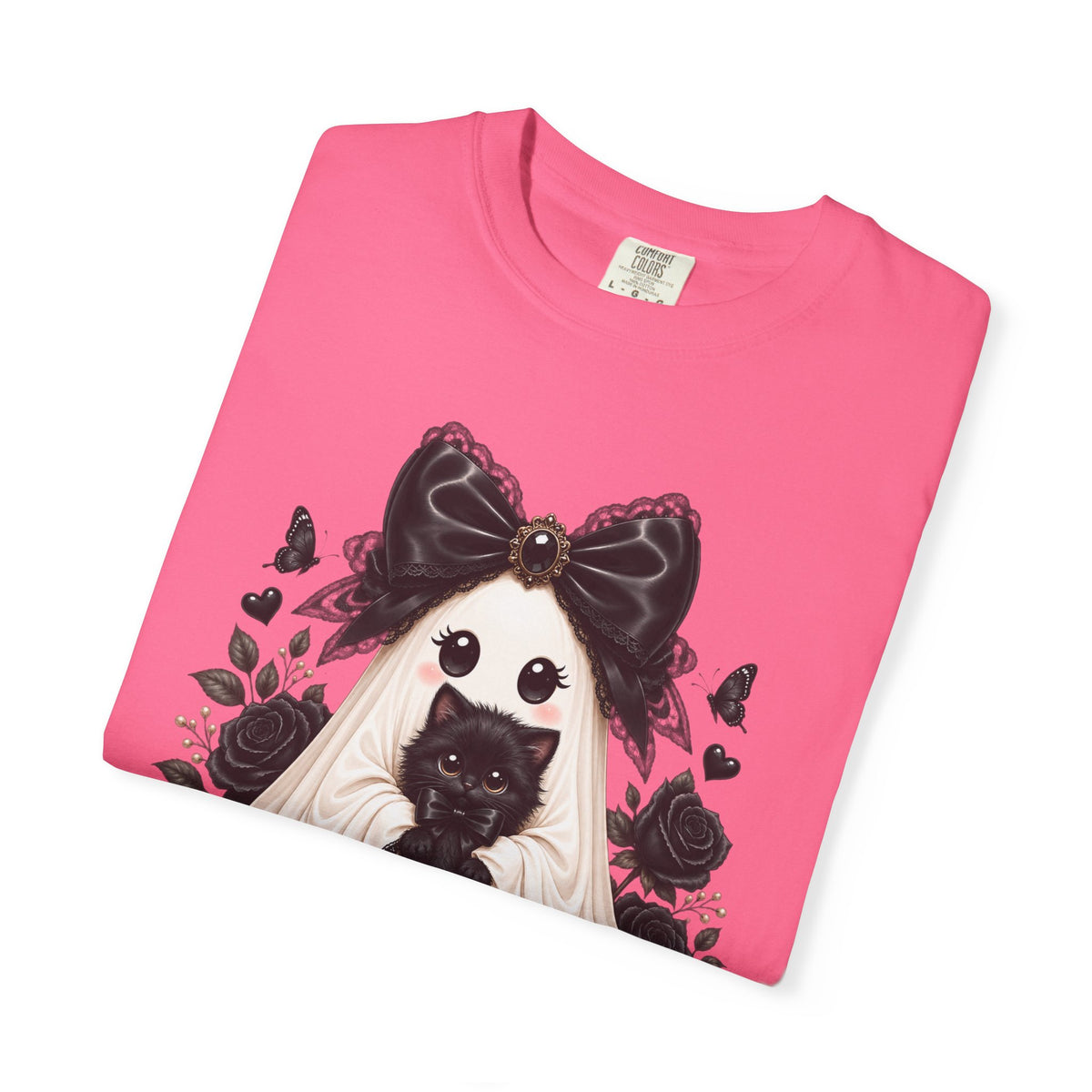 Lace Kitten Ghost Tee - Comfort Colors