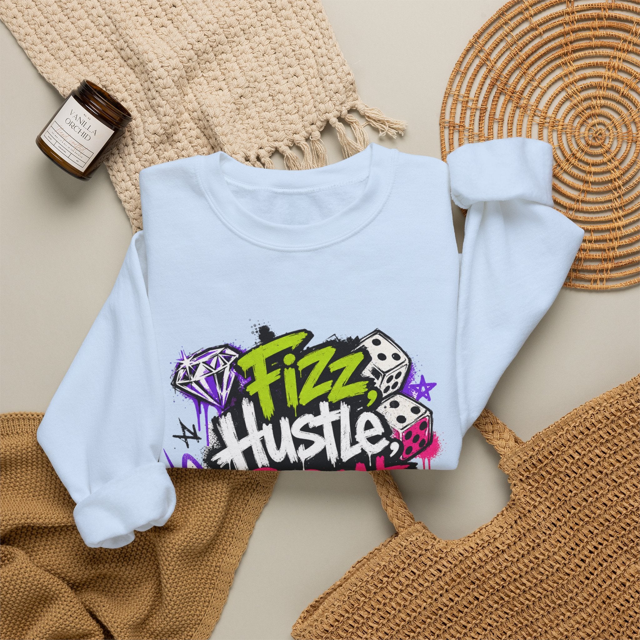 Fizz Hustle Repeat Sweatshirt - Gildan