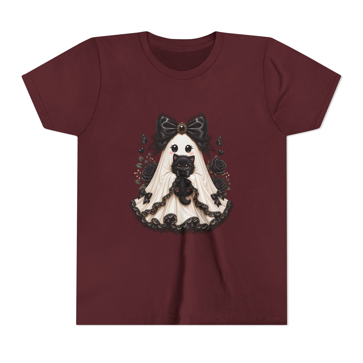 Lace Kitten Ghost Tee - Youth Tee