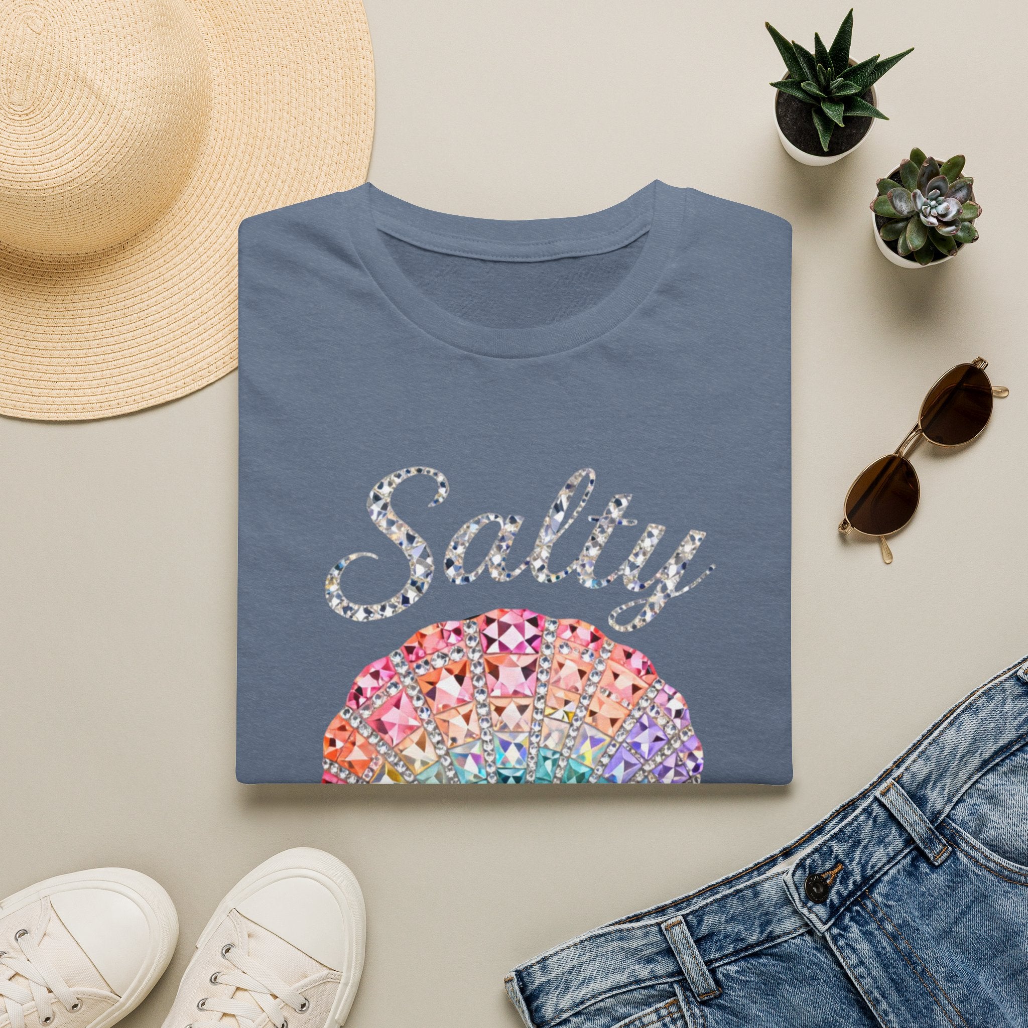 Salty Soul Jewel Tee - Gildan