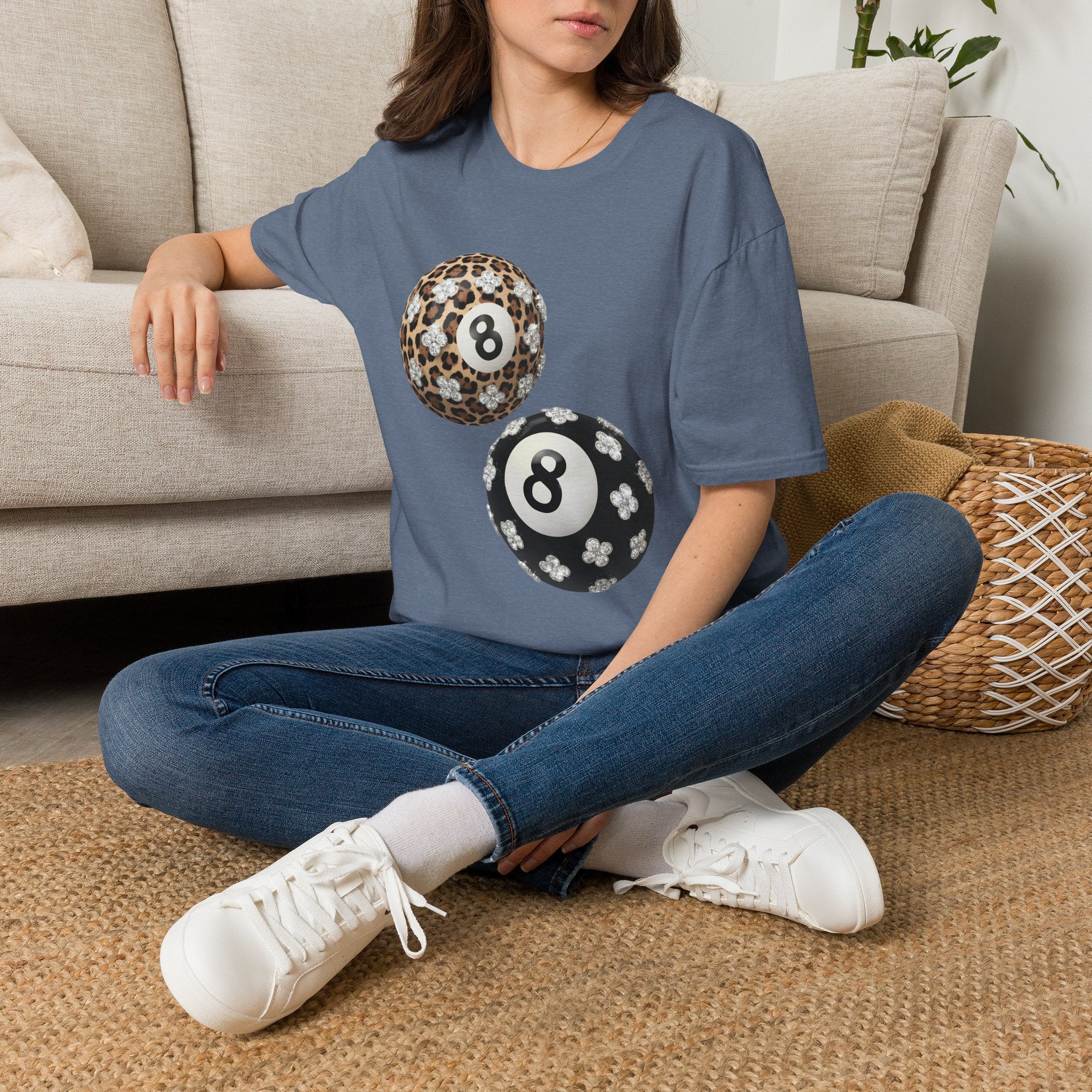 Jeweled Lucky 8 Ball Tee - Gildan