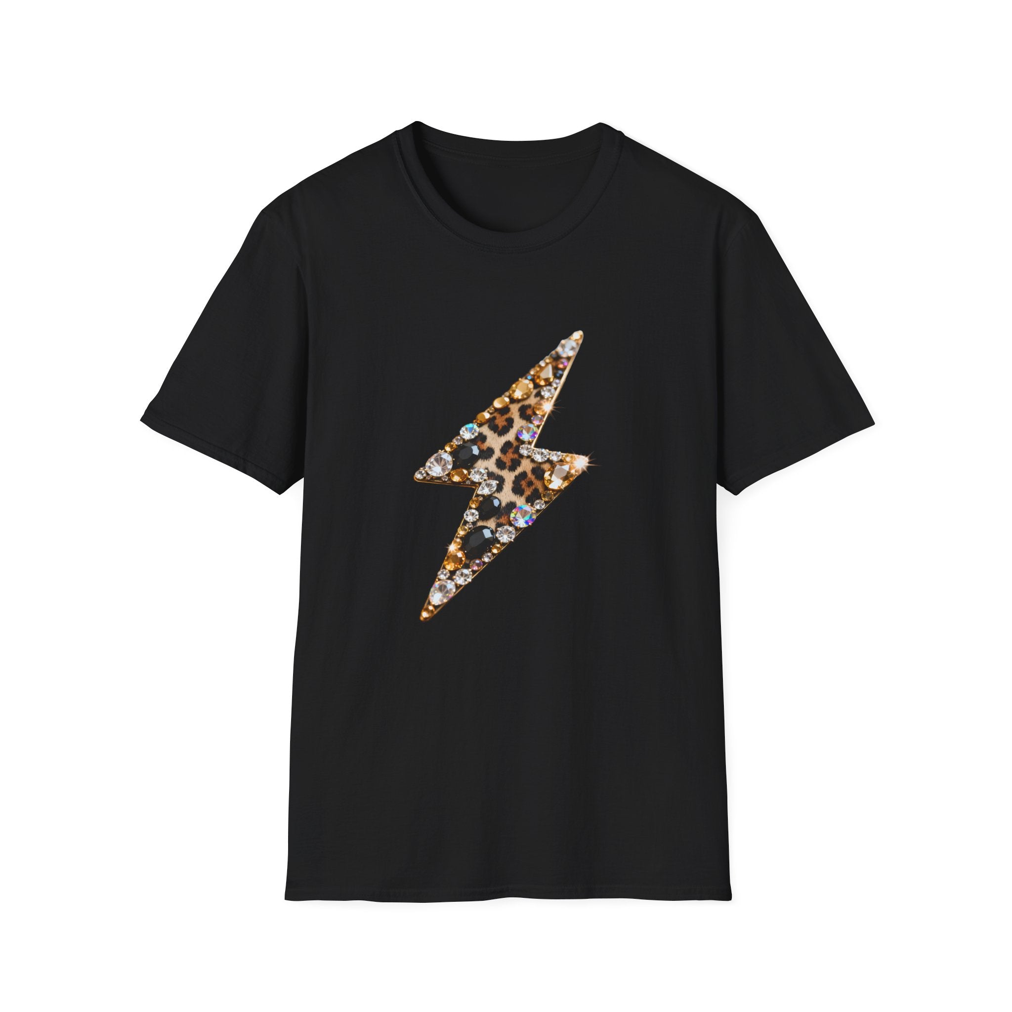 Leopard Lightning Bolt Gemstone T-Shirt
