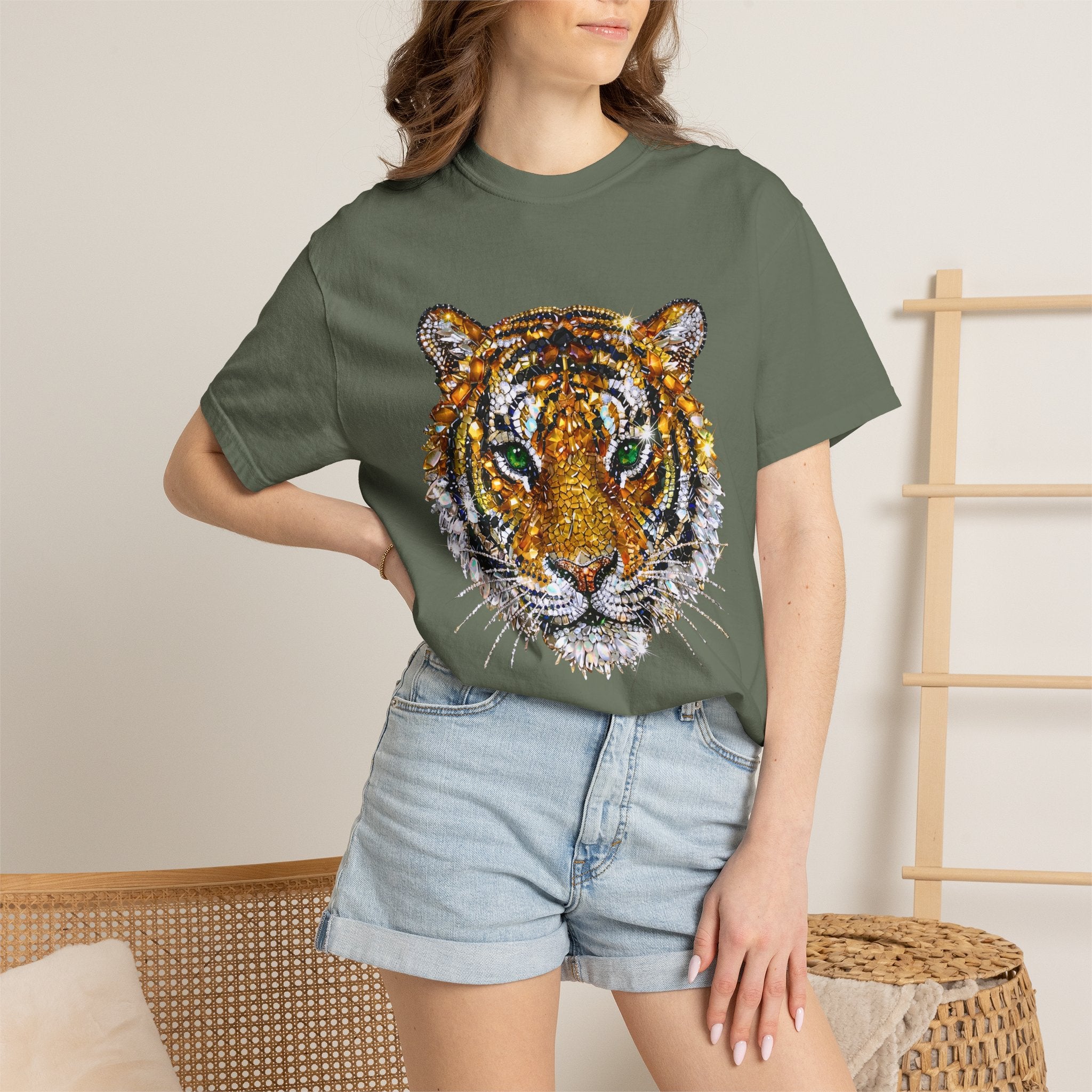 Jeweled Tiger Tee - Comfort Colors