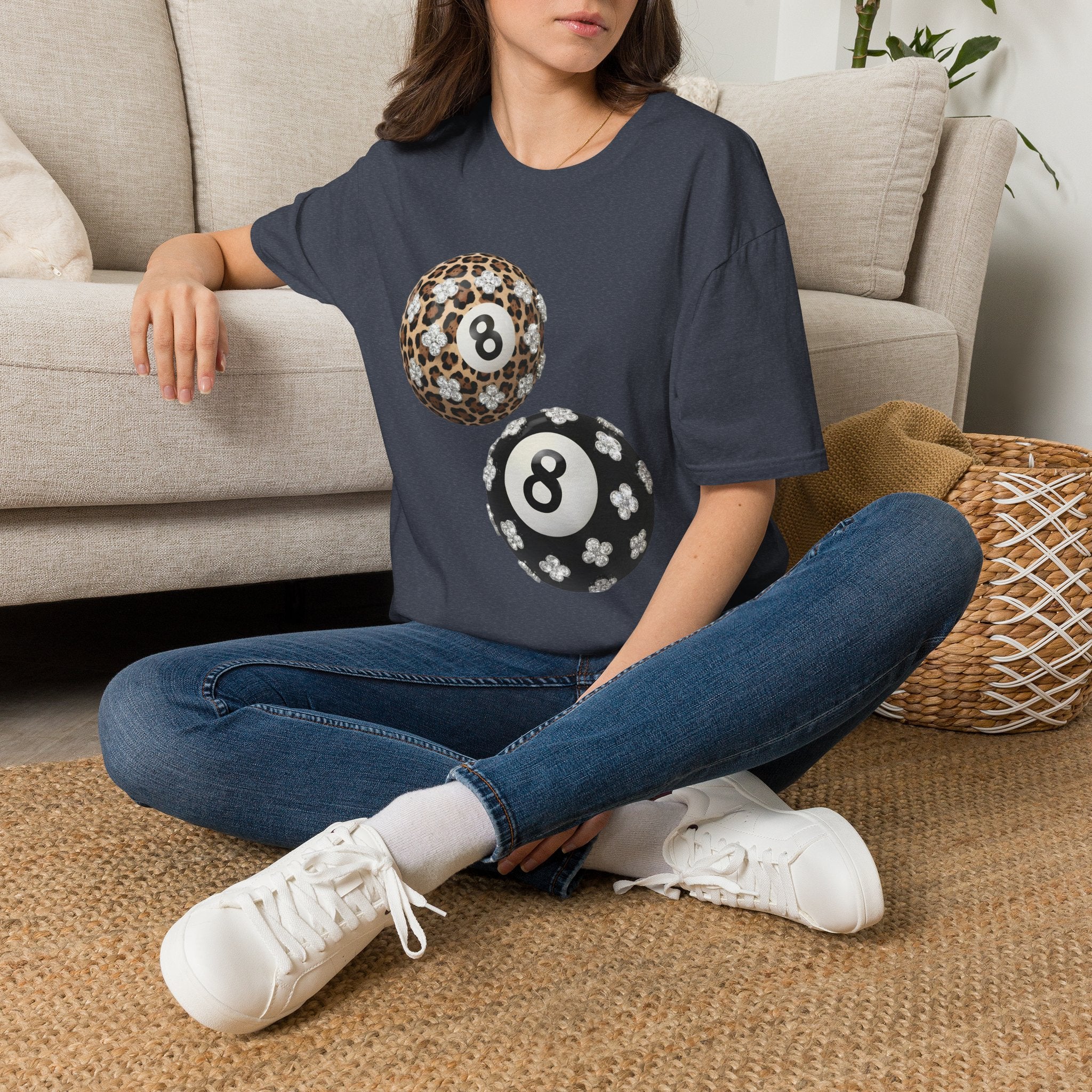 Jeweled Lucky 8 Ball Tee - Gildan