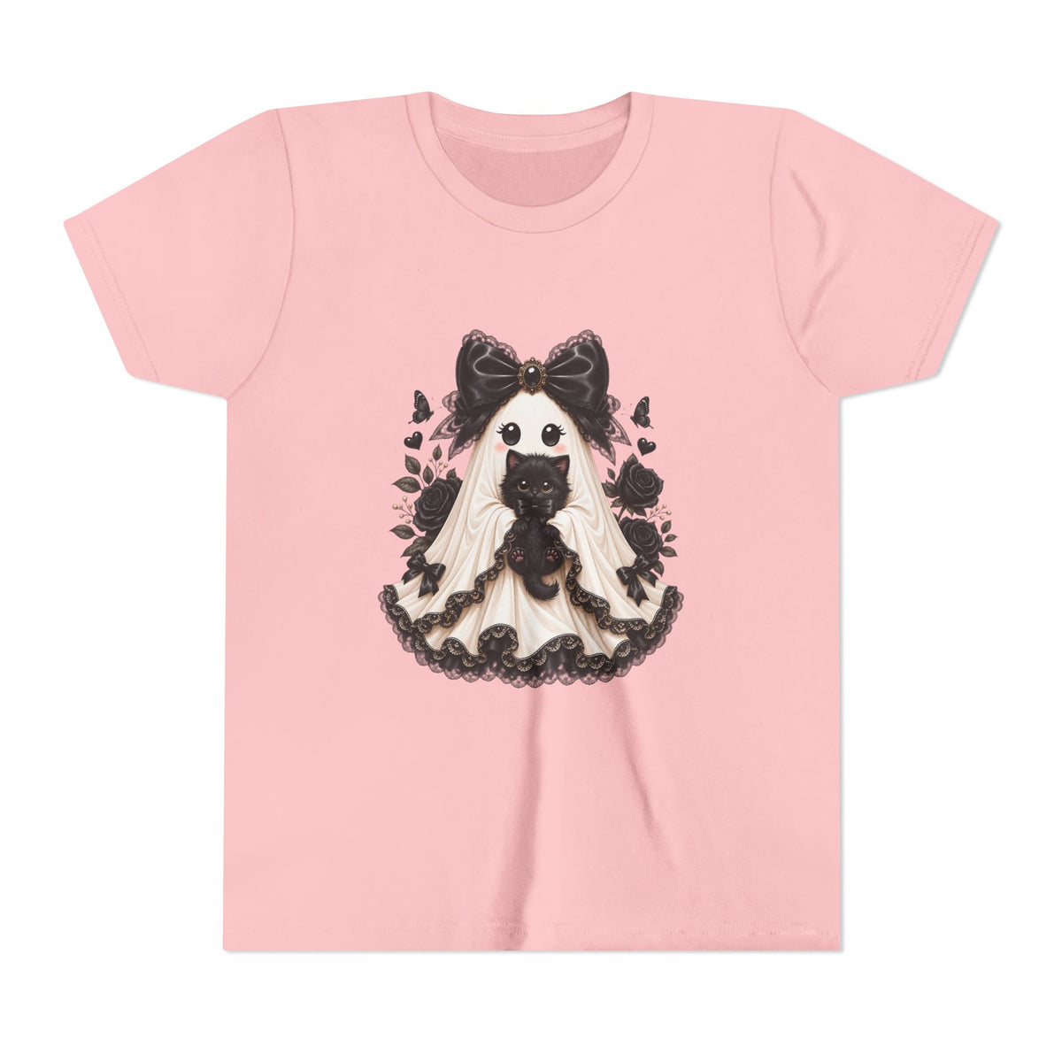 Lace Kitten Ghost Tee - Youth Tee