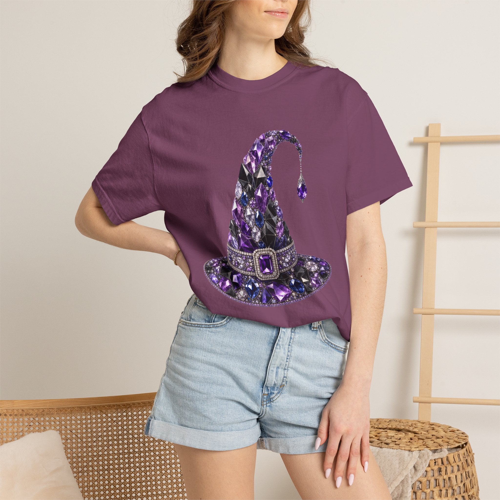 Jeweled Witches Hat Tee - Comfort Colors