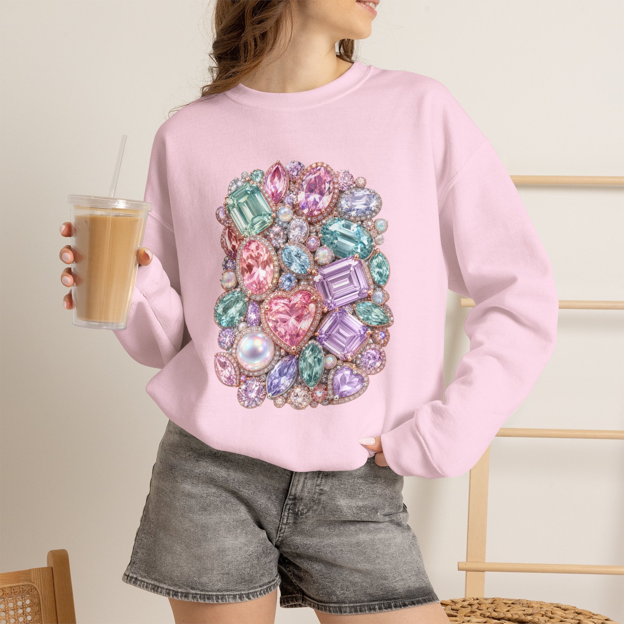 Halo Gemstone Sweatshirt - Gildan