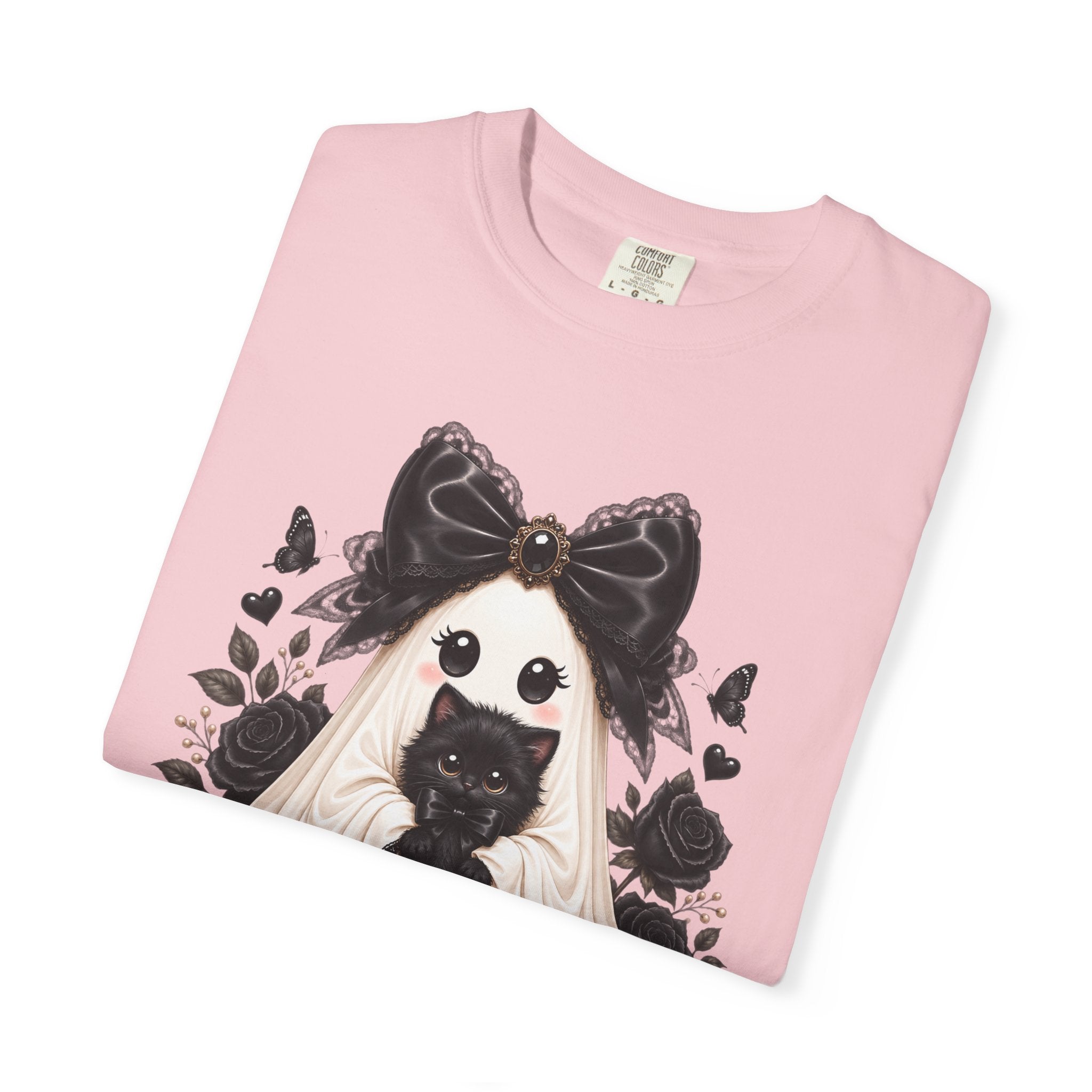 Lace Kitten Ghost Tee - Comfort Colors