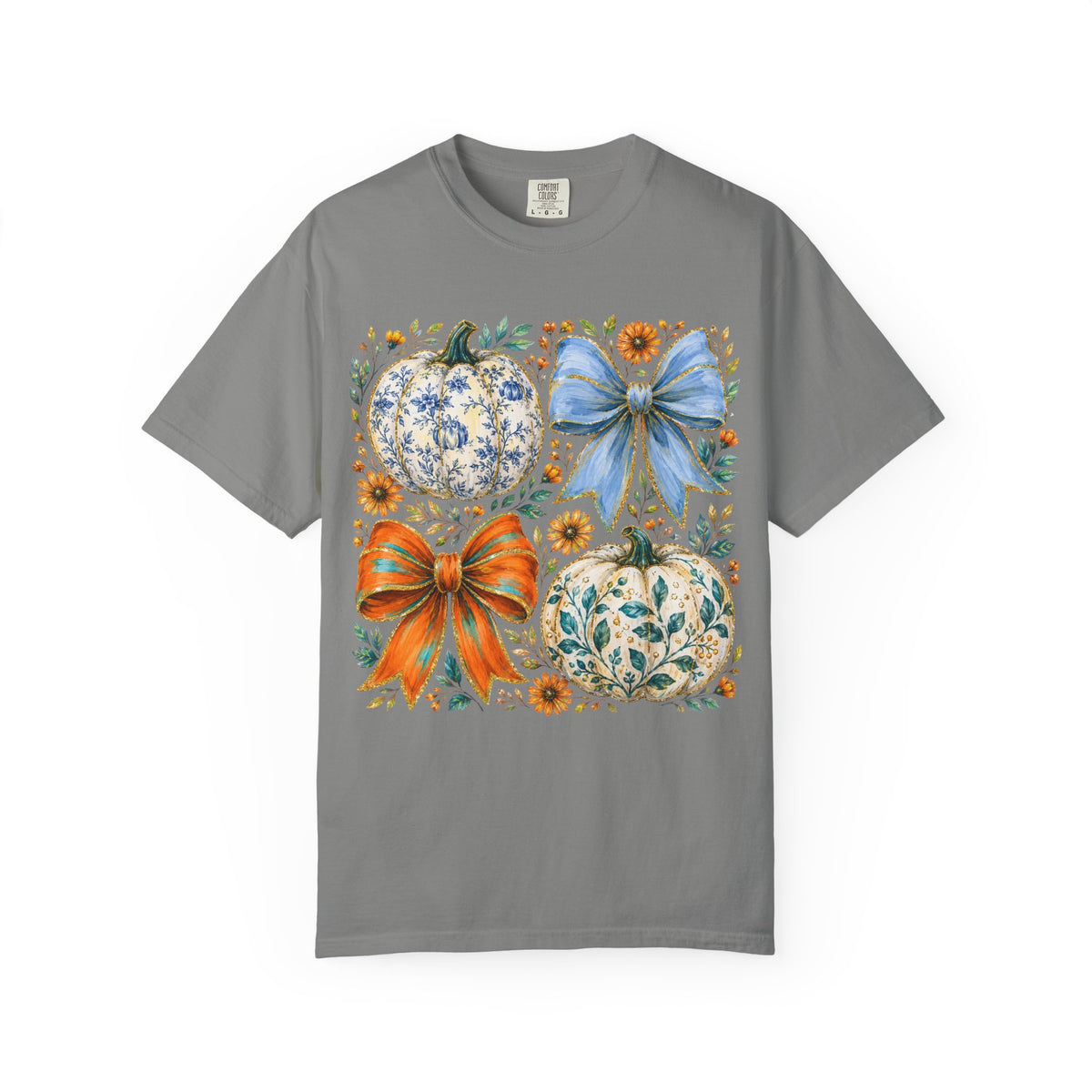 Pumpkin Bows Tee - Comfort Colors