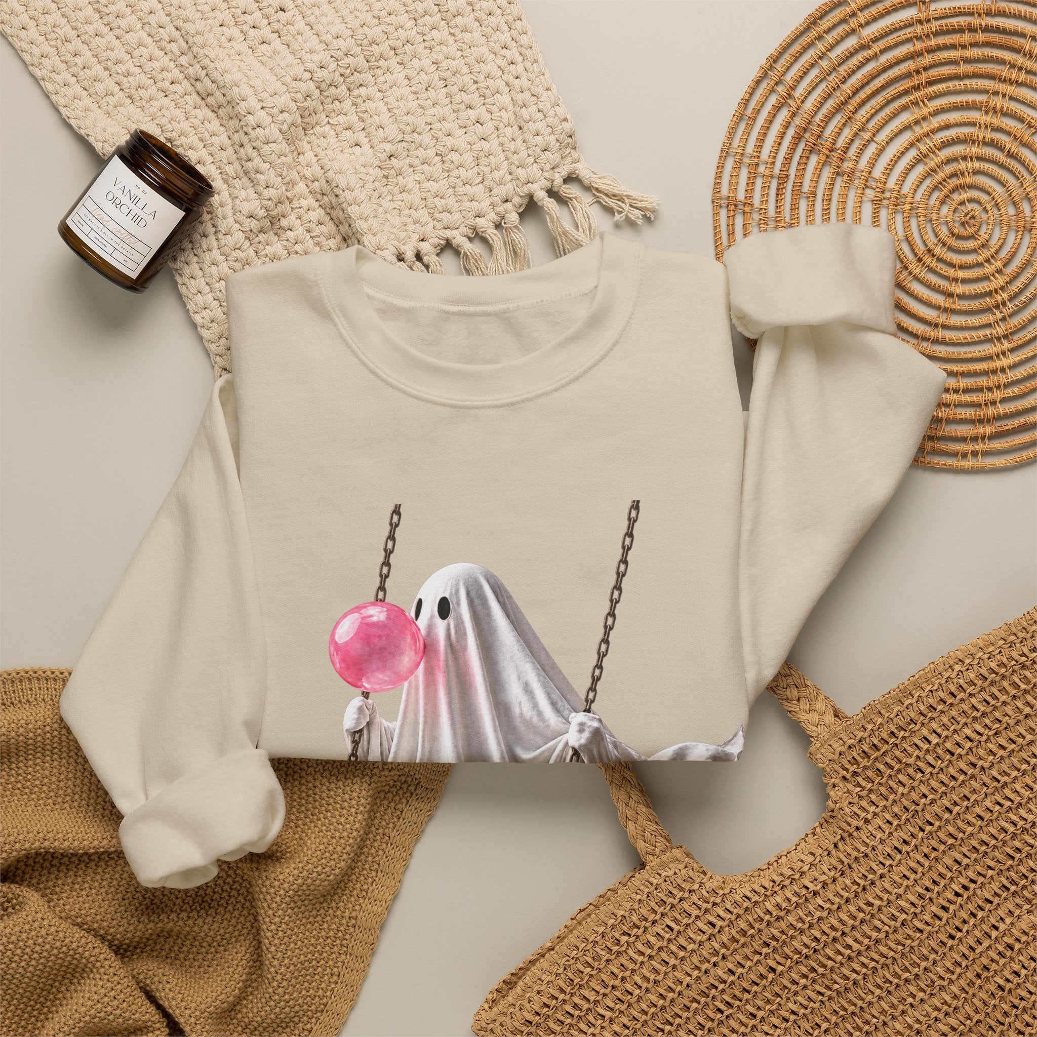Bubblegum Ghost Sweatshirt - Gildan