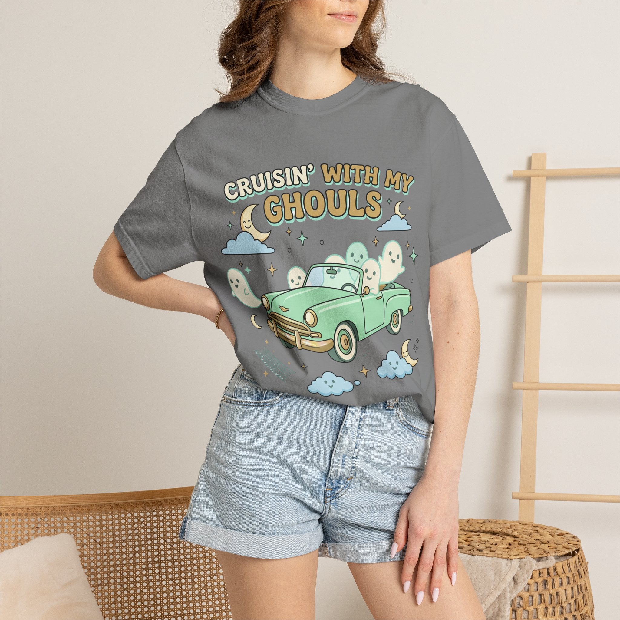 Cruisin' With My Ghouls Tee - Comfort Colors