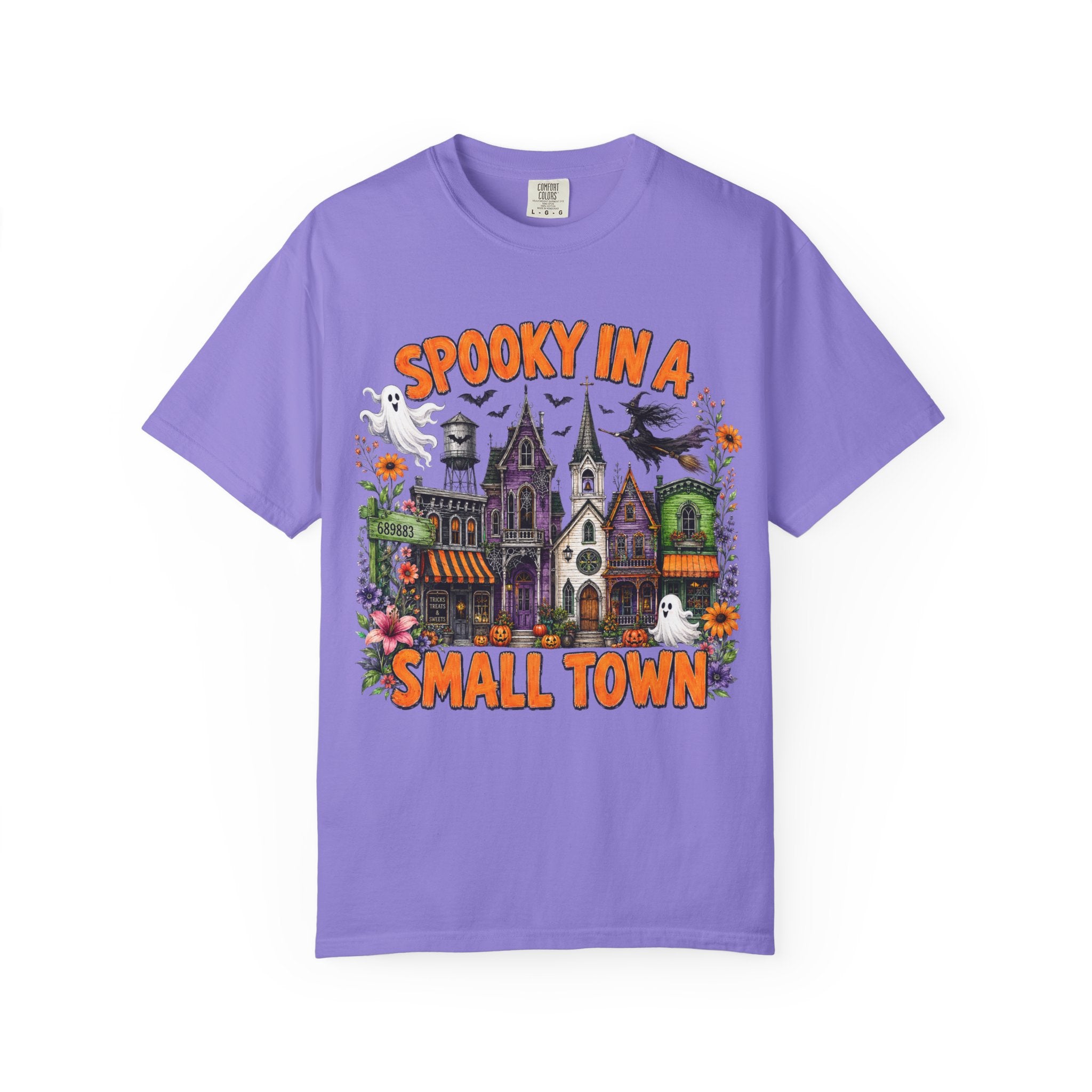 Spooky In A Small Town Tee - Comfort Colors