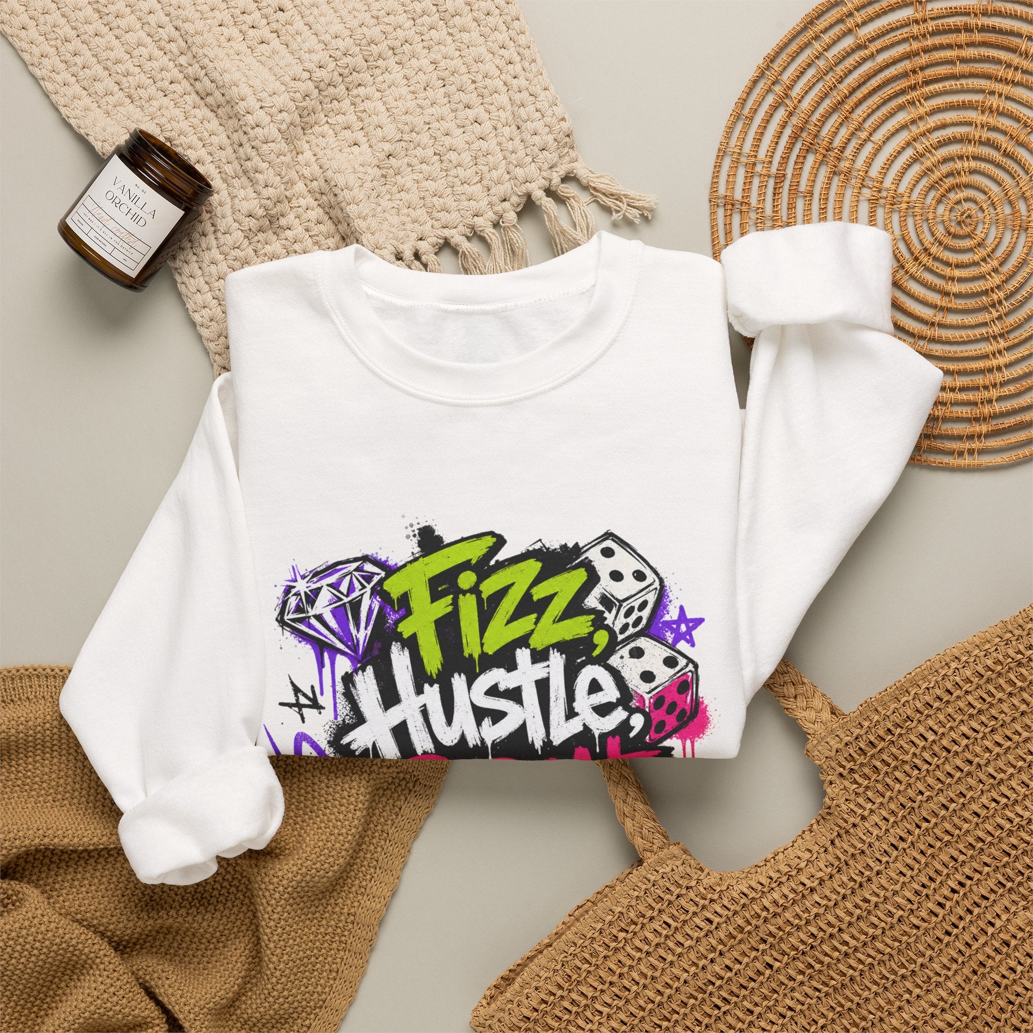 Fizz Hustle Repeat Sweatshirt - Gildan