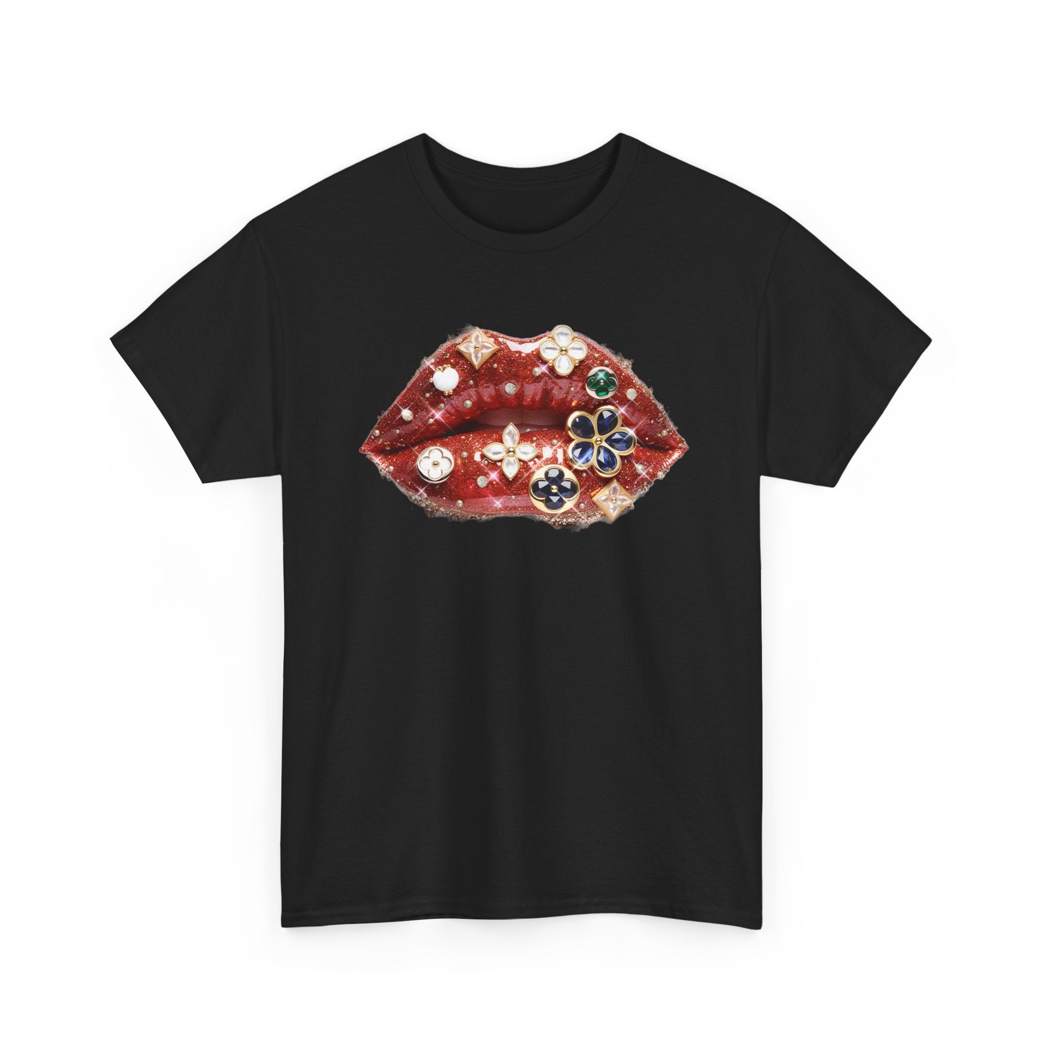 Jeweled Lip Graphic Tee - Gildan Tee