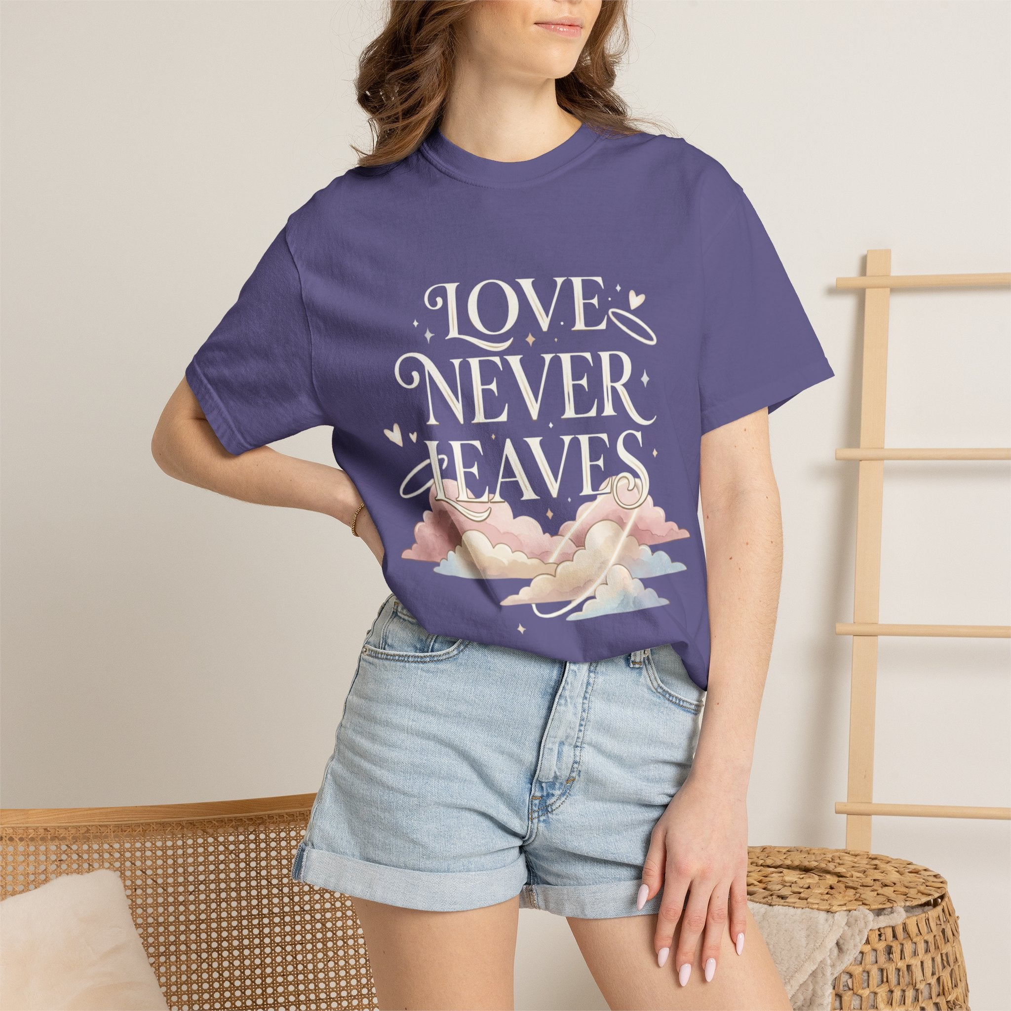 Love Never Leaves Tee - Comfort Colors