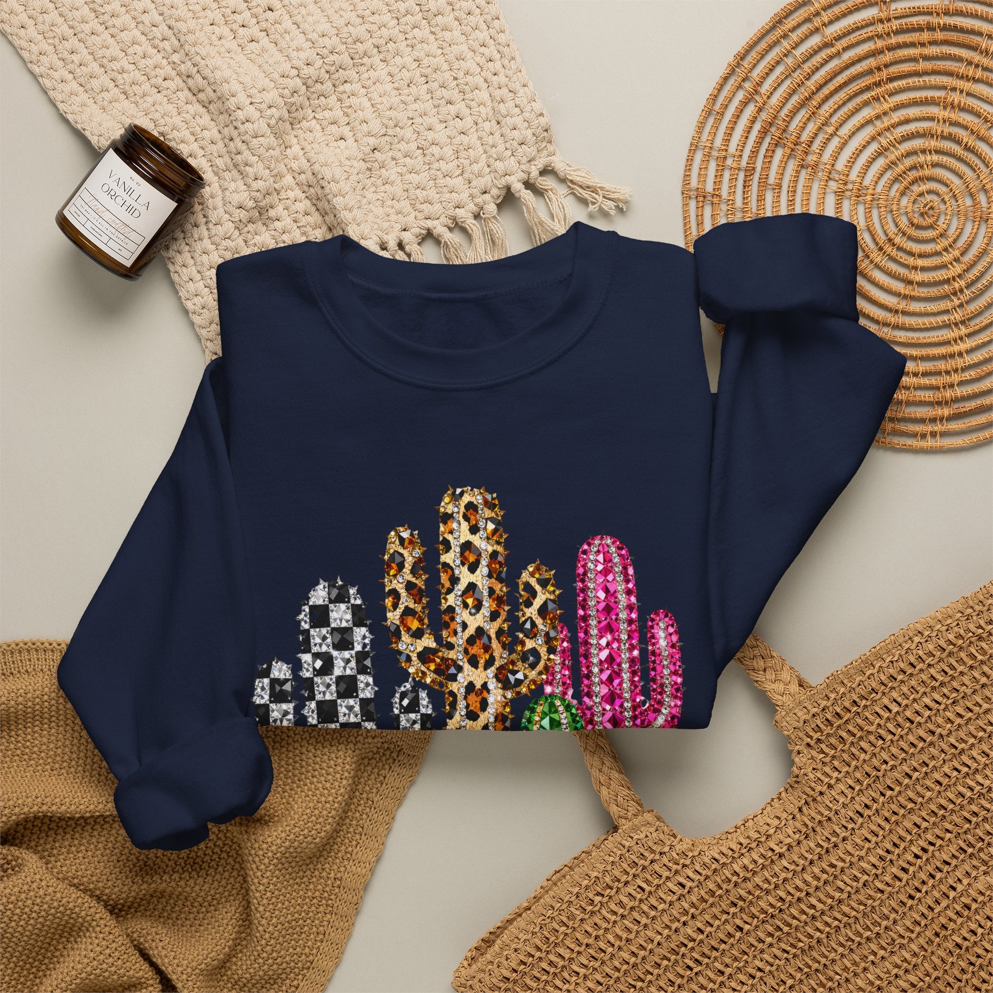 The Jeweled Cactus Sweatshirt - Gildan