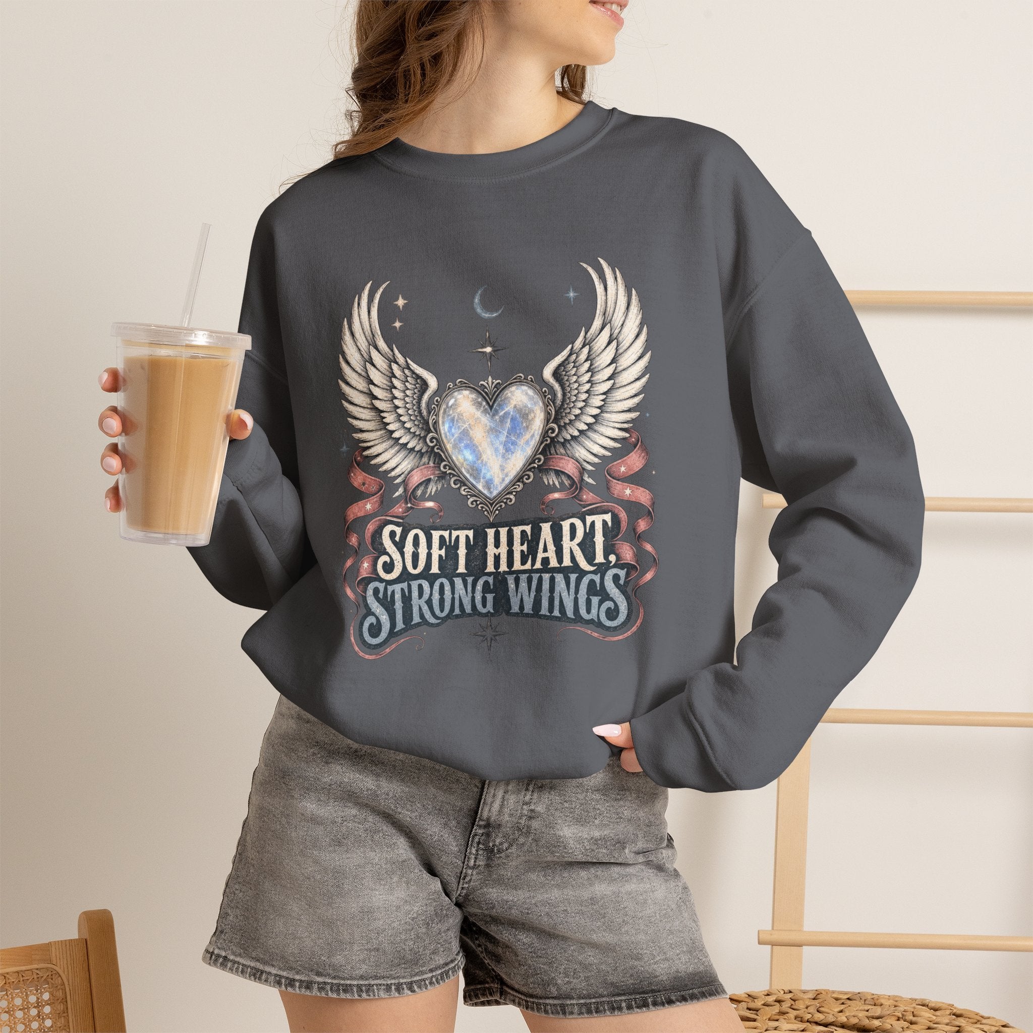 Soft Heart Strong Wings Sweatshirt - Gildan
