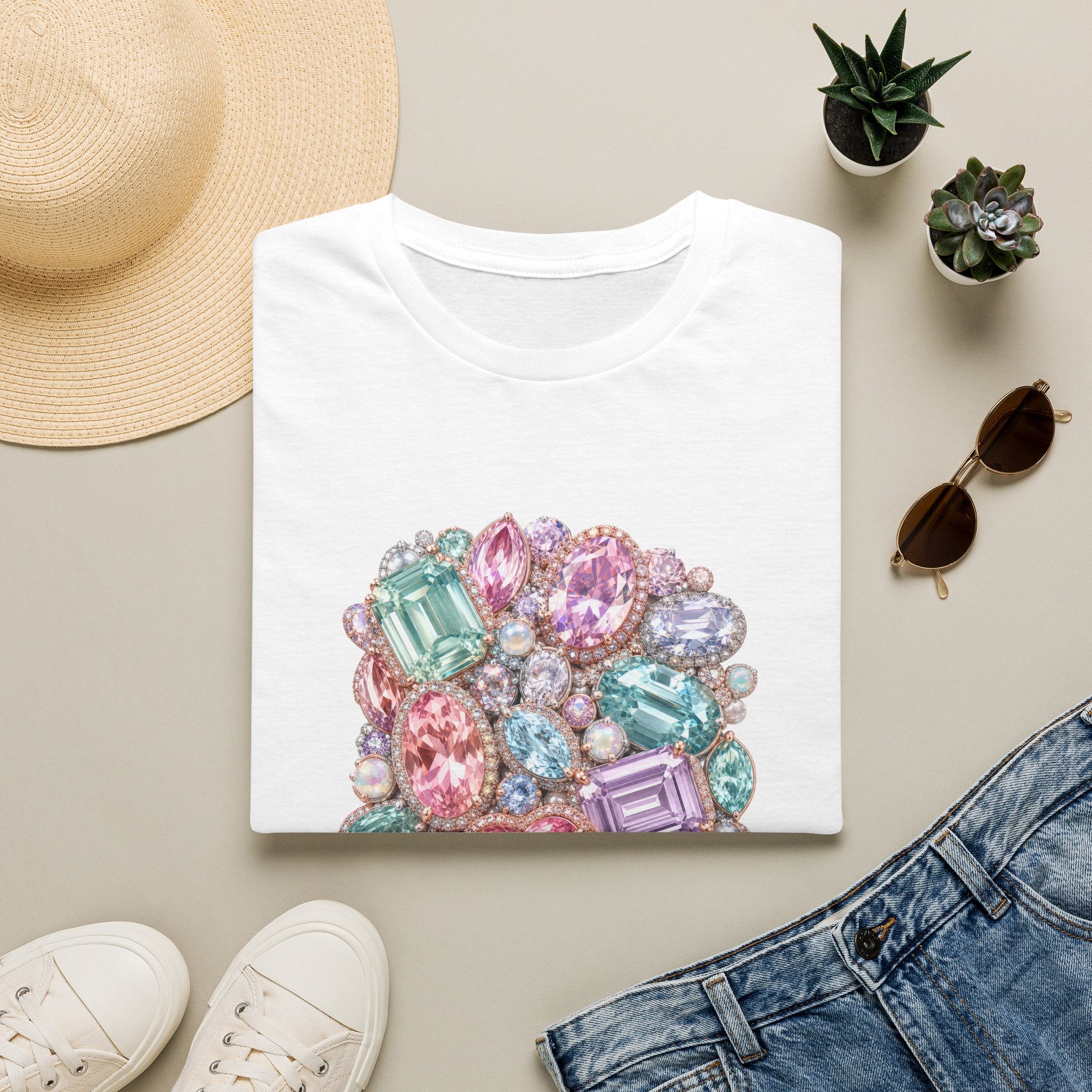 Halo Gemstone Tee - Gildan