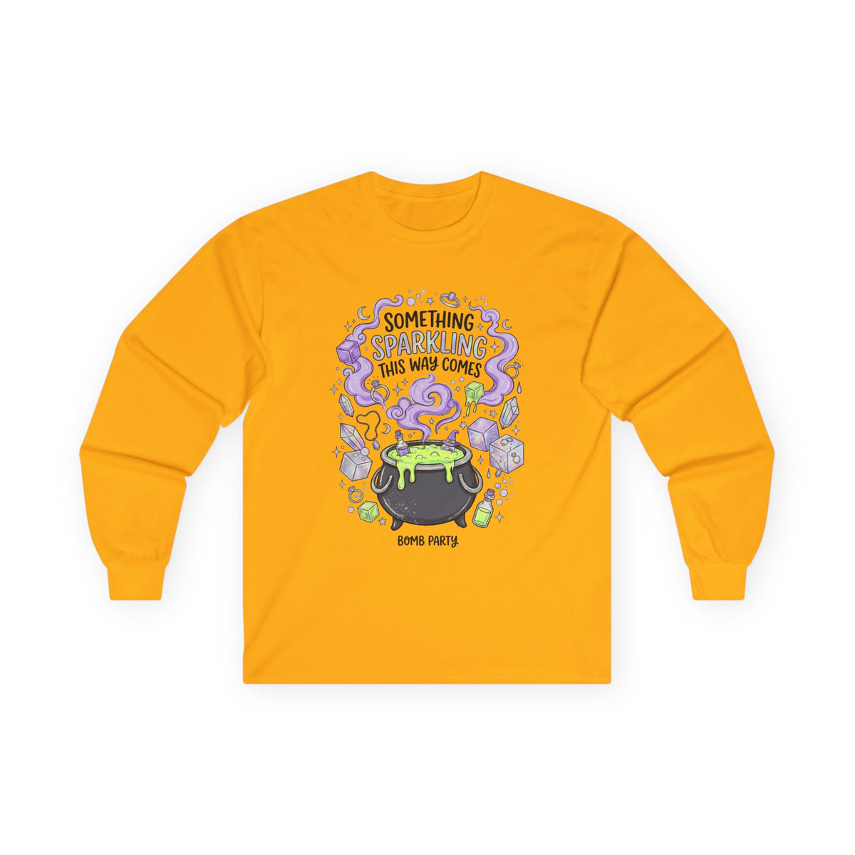 The Spooky Cauldron Long Sleeve Tee - Gildan