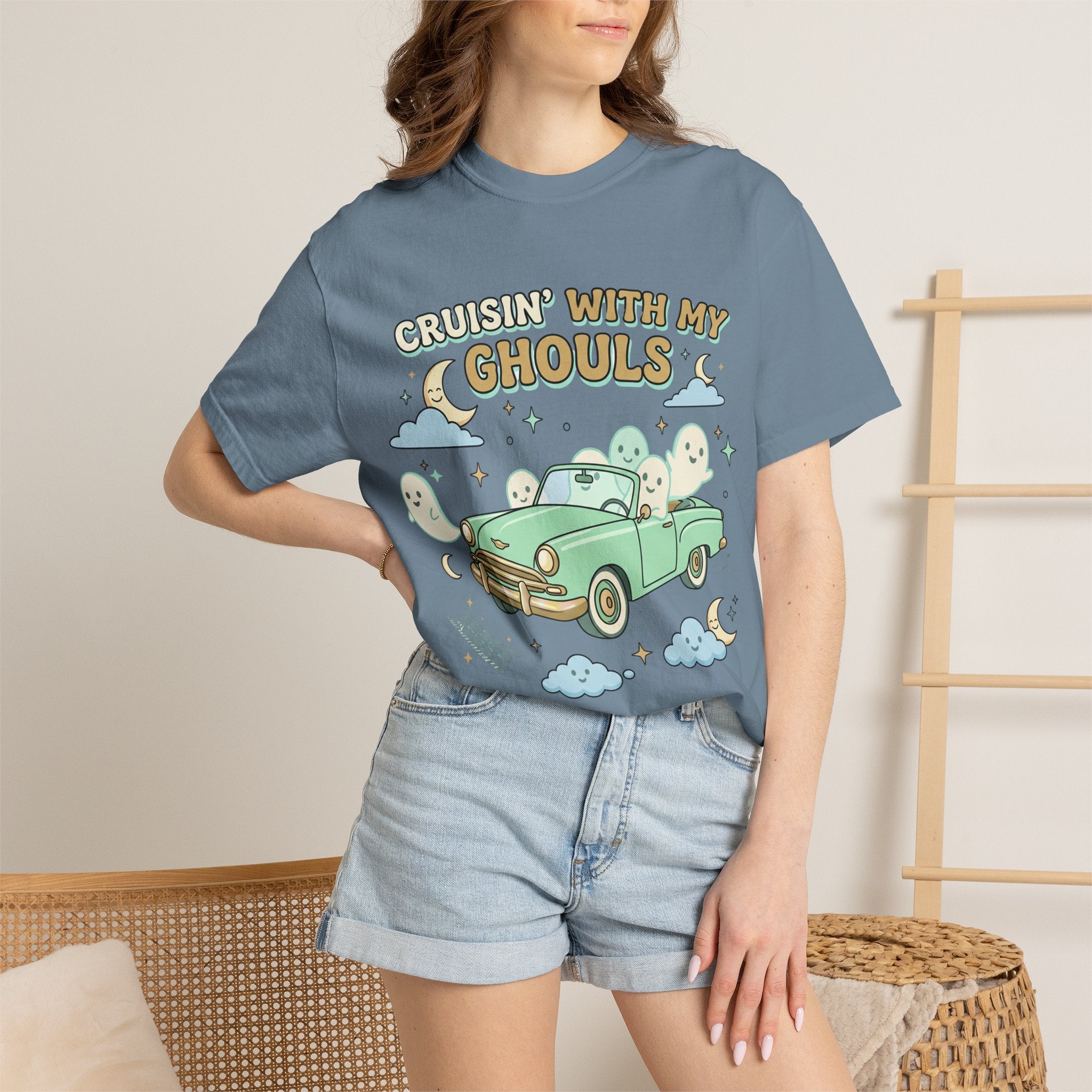 Cruisin' With My Ghouls Tee - Comfort Colors