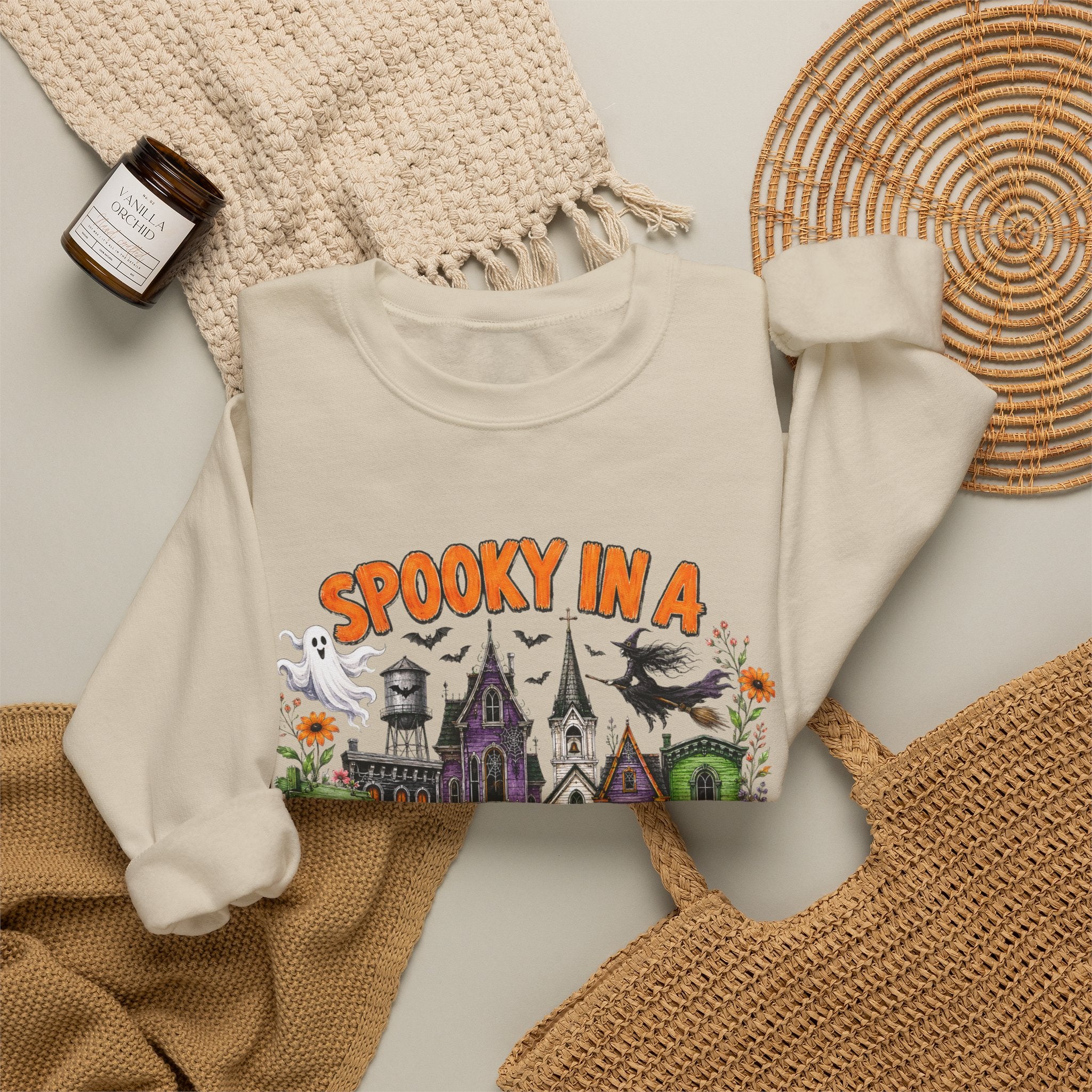 Spooky In A Smalltown Sweatshirt - Gildan