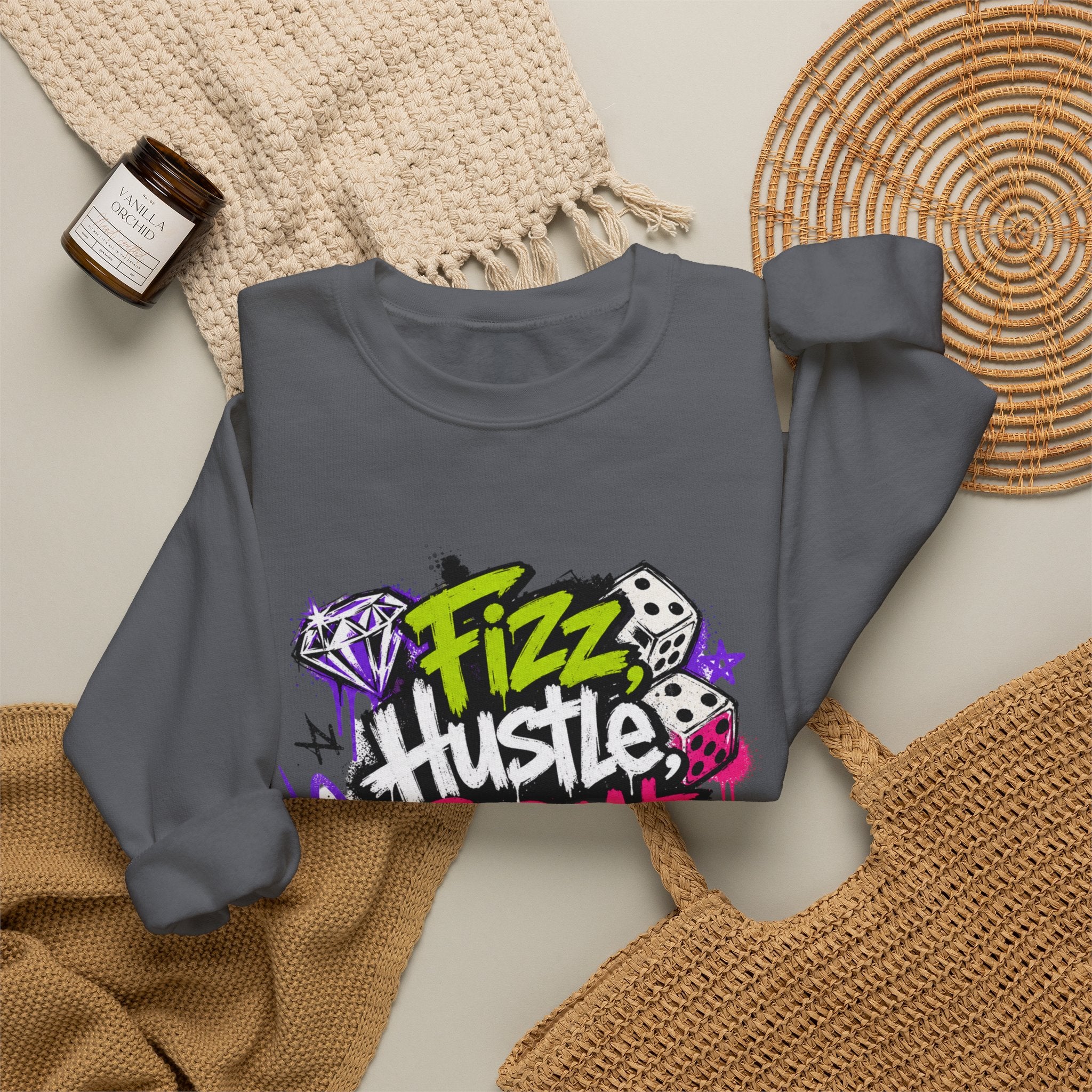 Fizz Hustle Repeat Sweatshirt - Gildan