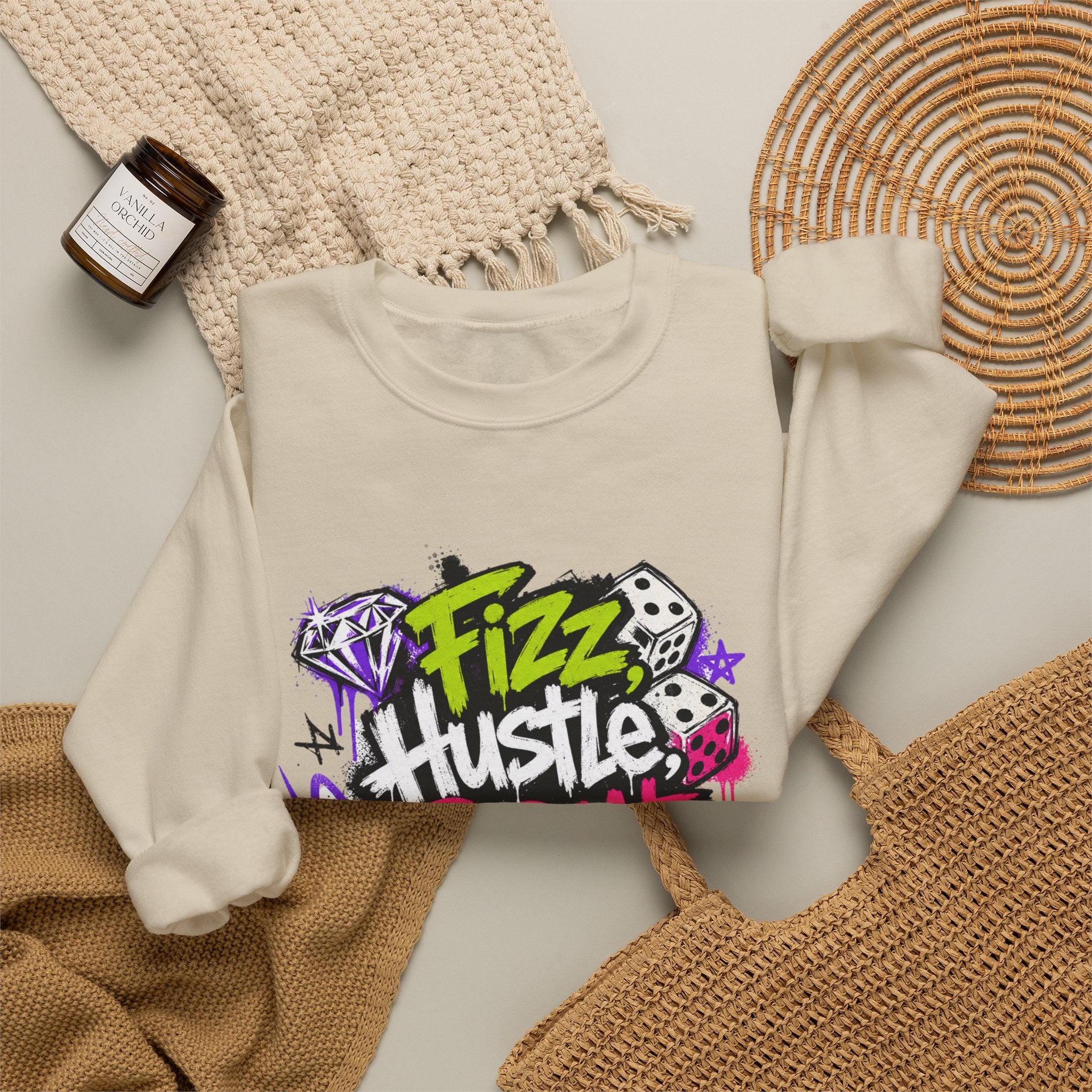 Fizz Hustle Repeat Sweatshirt - Gildan