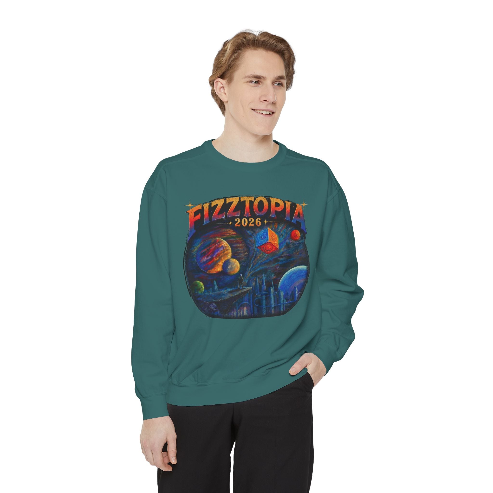 Daddy Ring Bomb's Fizztopia Galaxy Sweatshirt - Comfort Colors