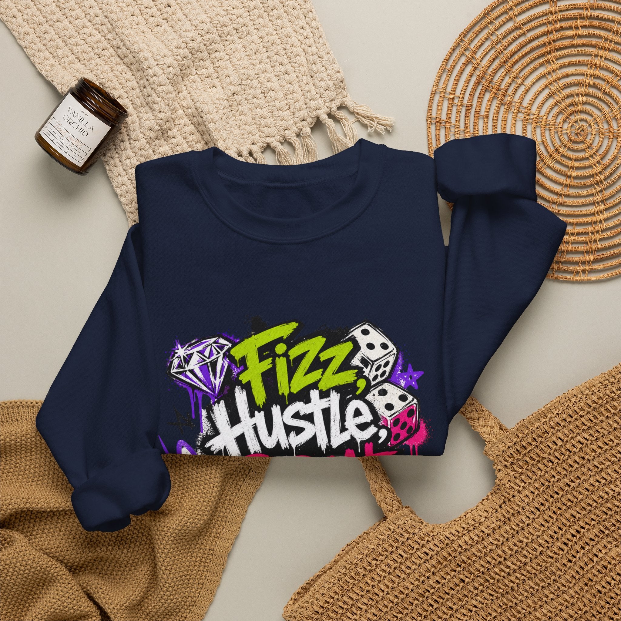 Fizz Hustle Repeat Sweatshirt - Gildan