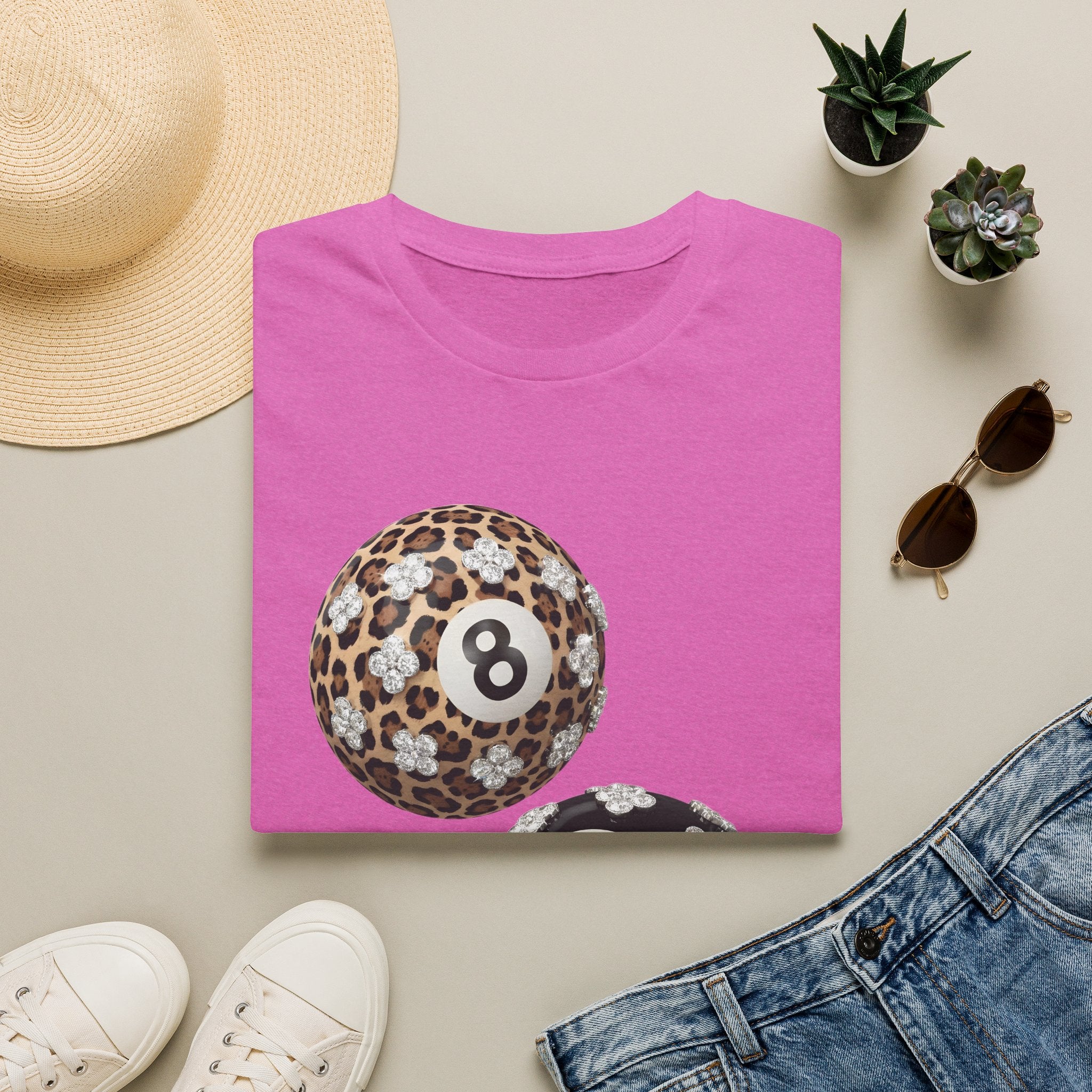 Jeweled Lucky 8 Ball Tee - Gildan
