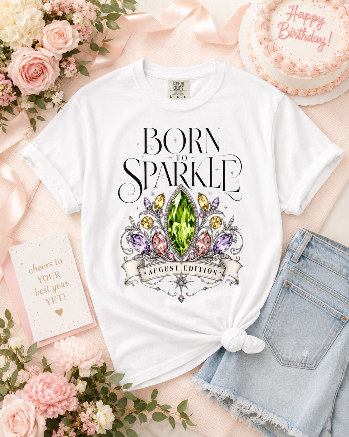 Born To Sparkle Tee - Comfort Colors